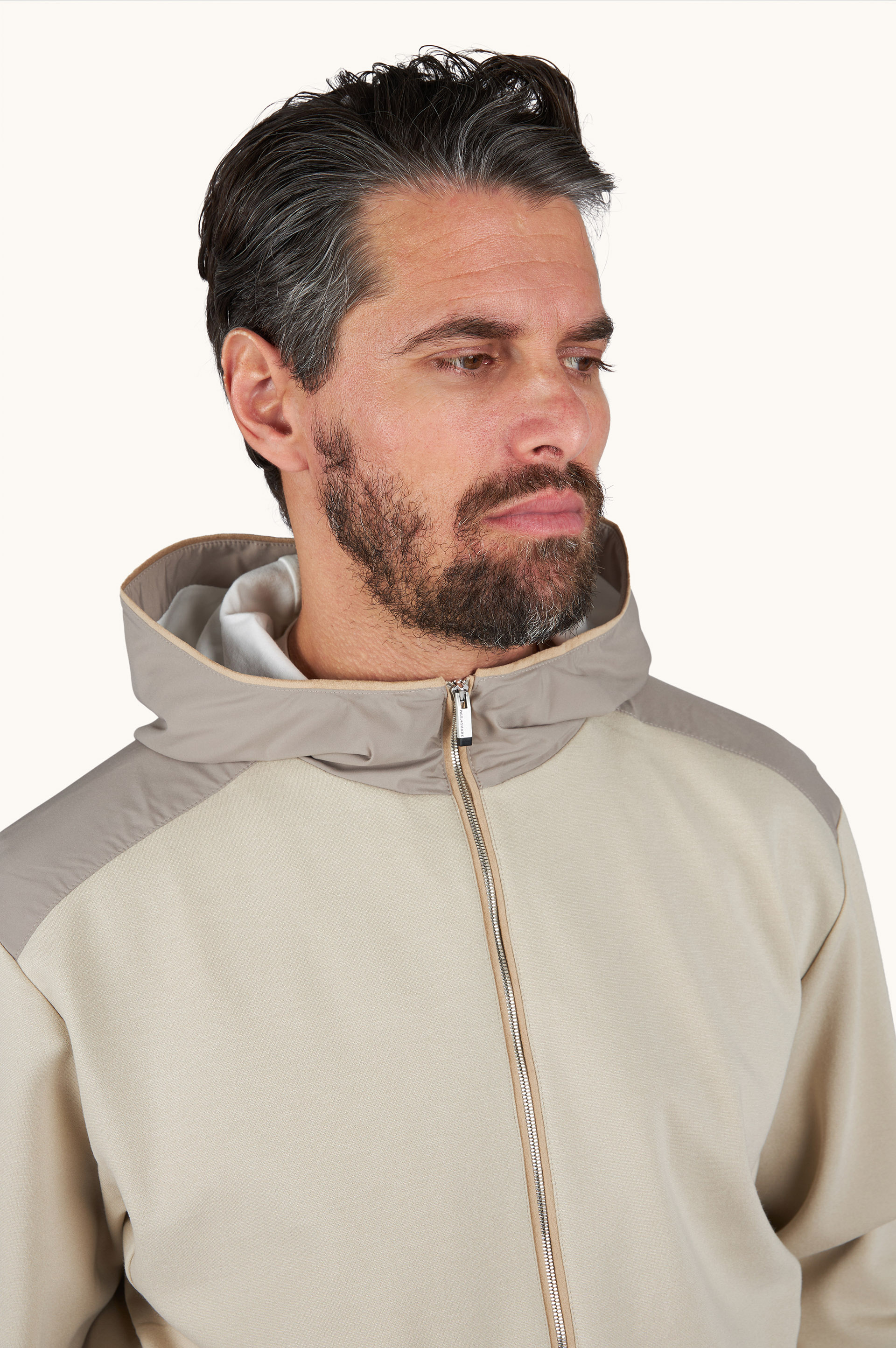 X‑Soft zip‑up sweatshirt in viscose with Alcantara&reg; details image number 4