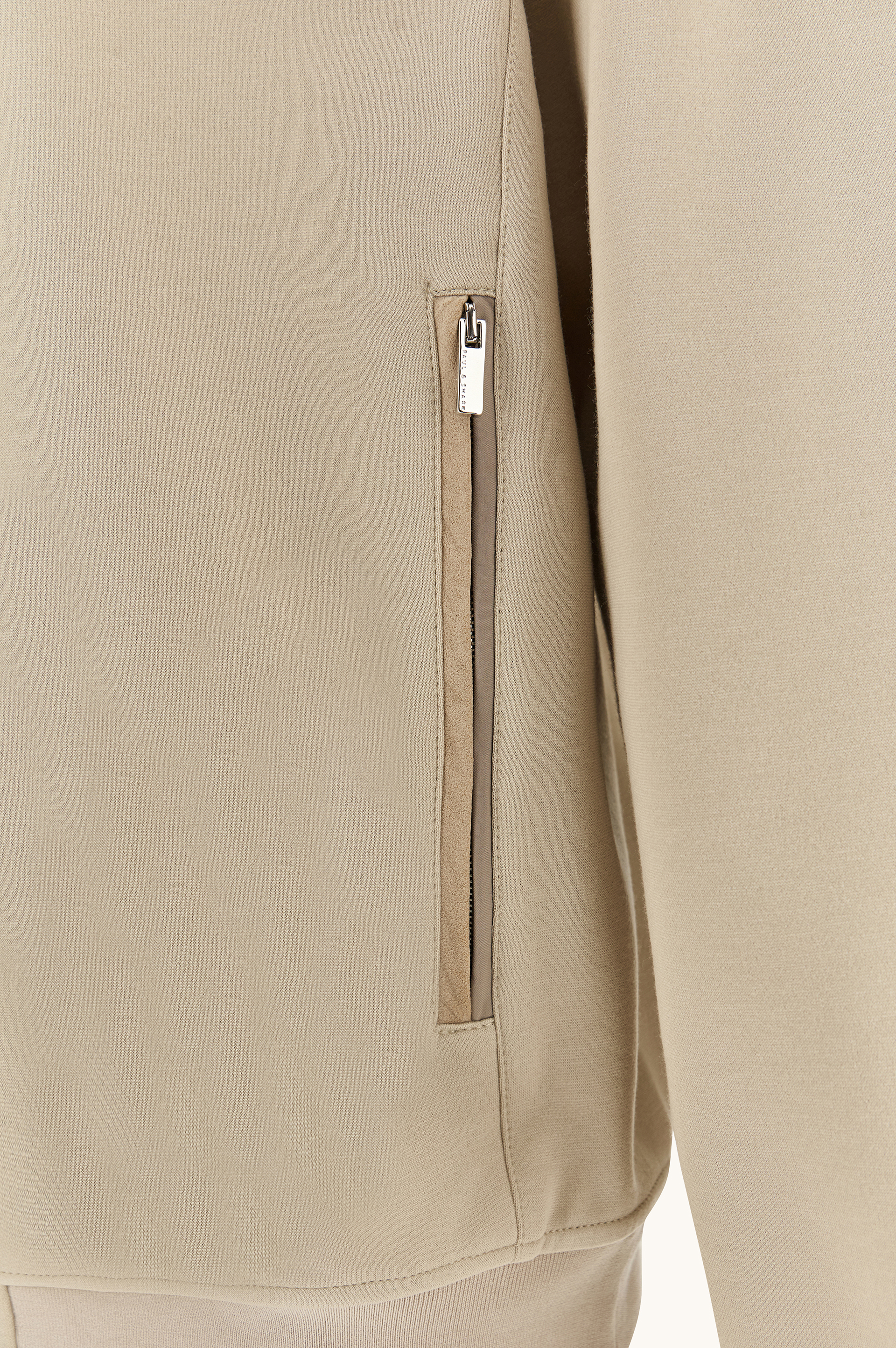 X‑Soft zip‑up sweatshirt in viscose with Alcantara&reg; details image number 6
