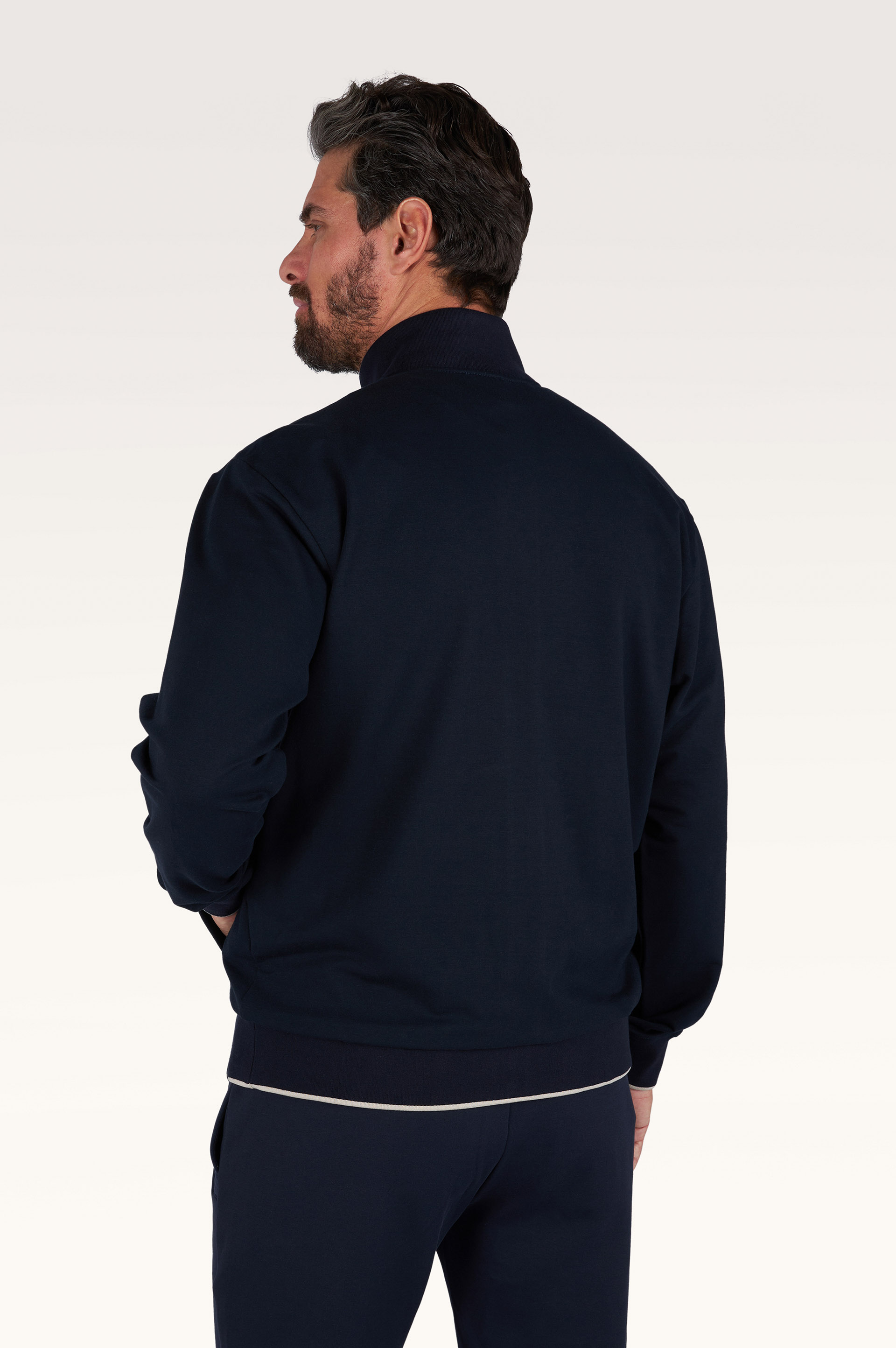 Zip‑up sweatshirt in Active Fleece cotton image number 3