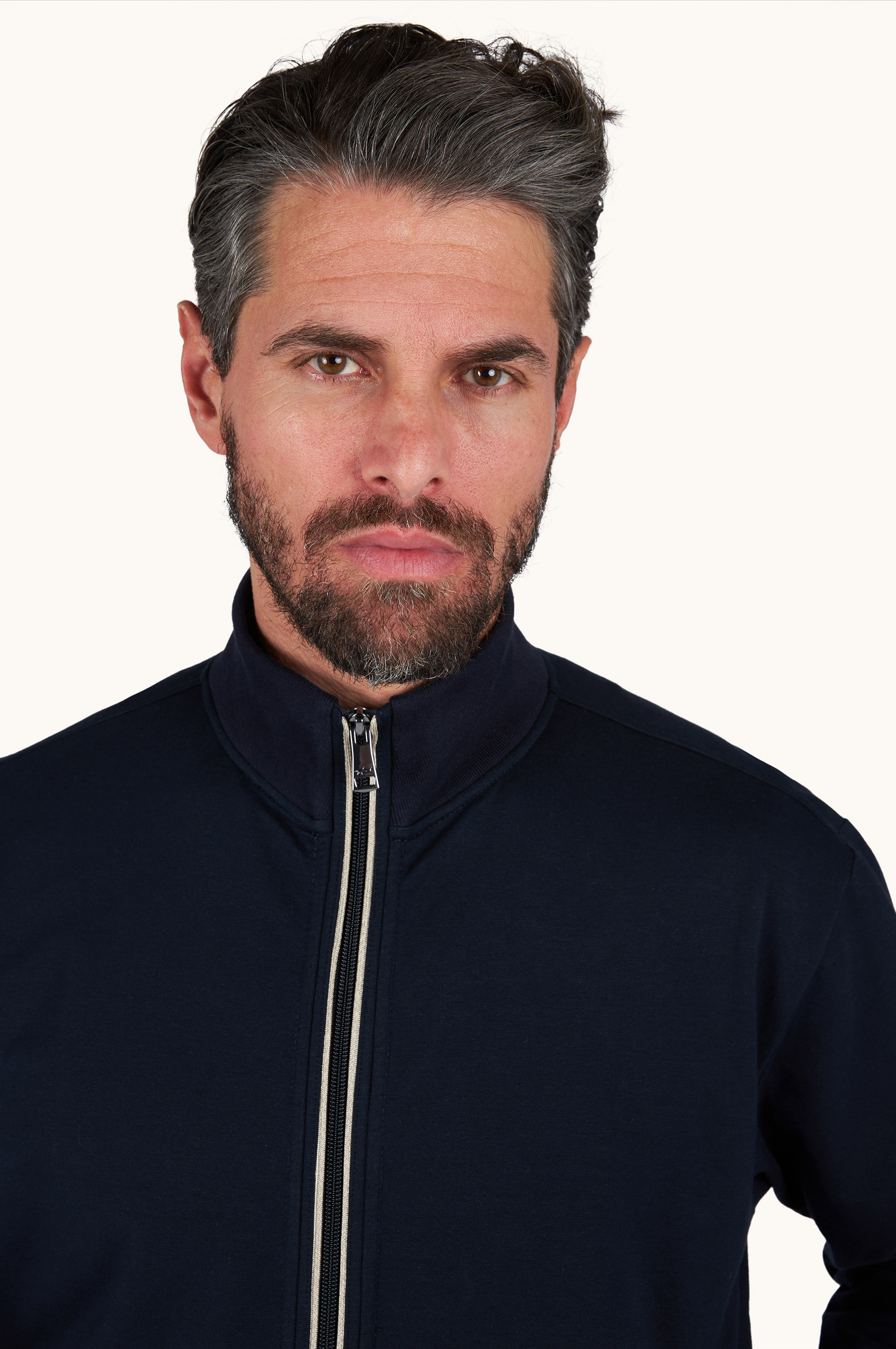 Zip‑up sweatshirt in Active Fleece cotton image number 4