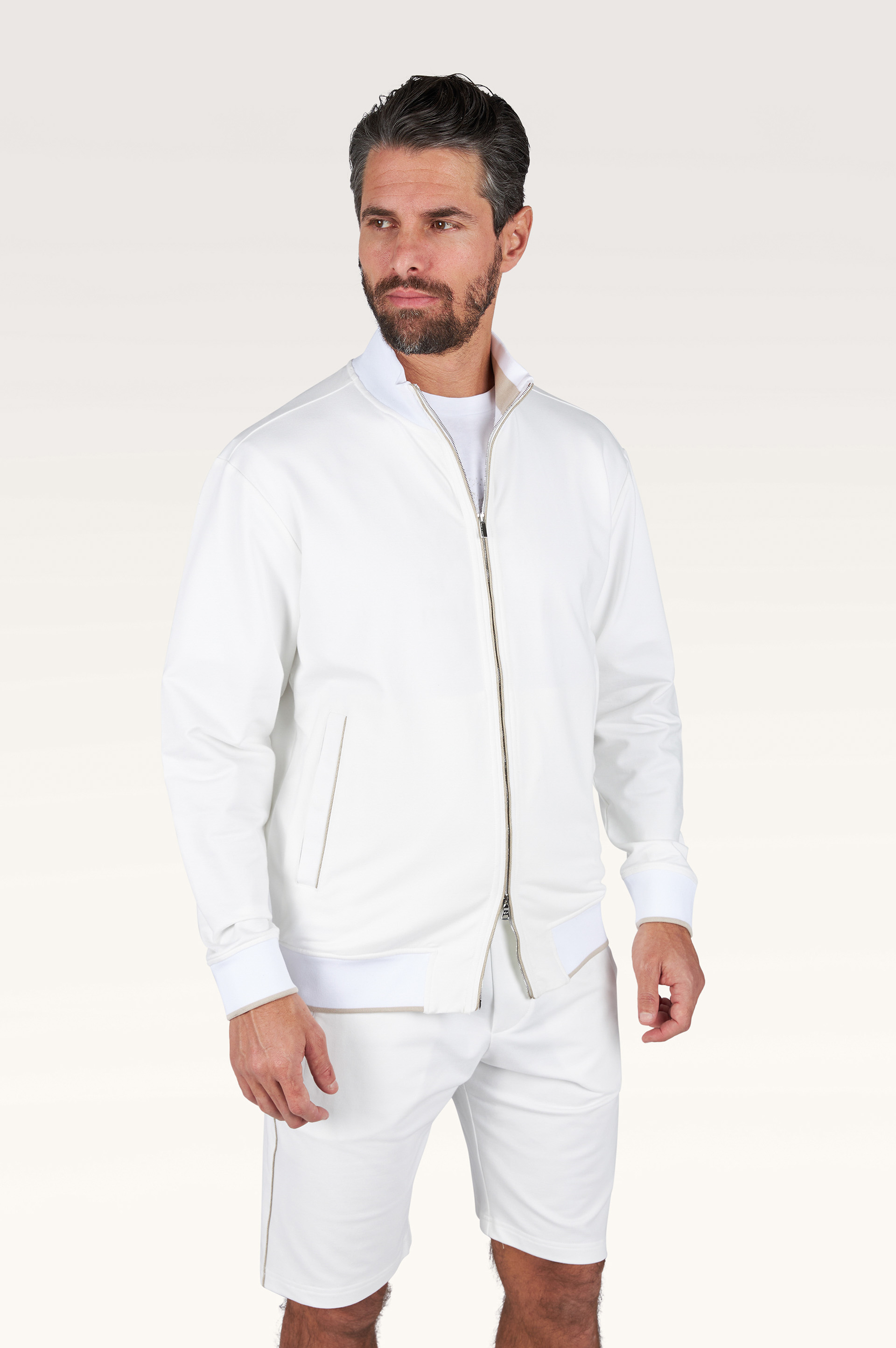 Zip‑up sweatshirt in Active Fleece cotton image number 0