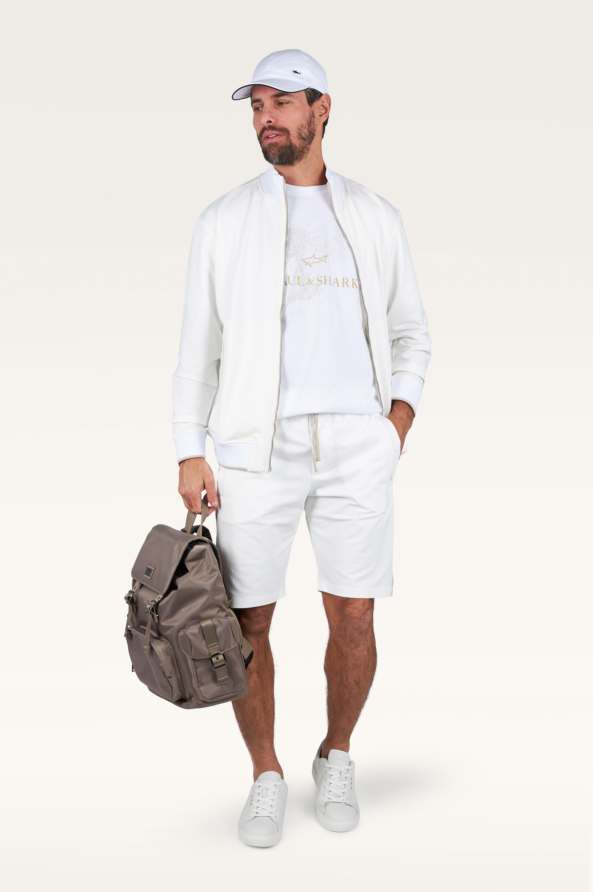 Zip‑up sweatshirt in Active Fleece cotton image number 2