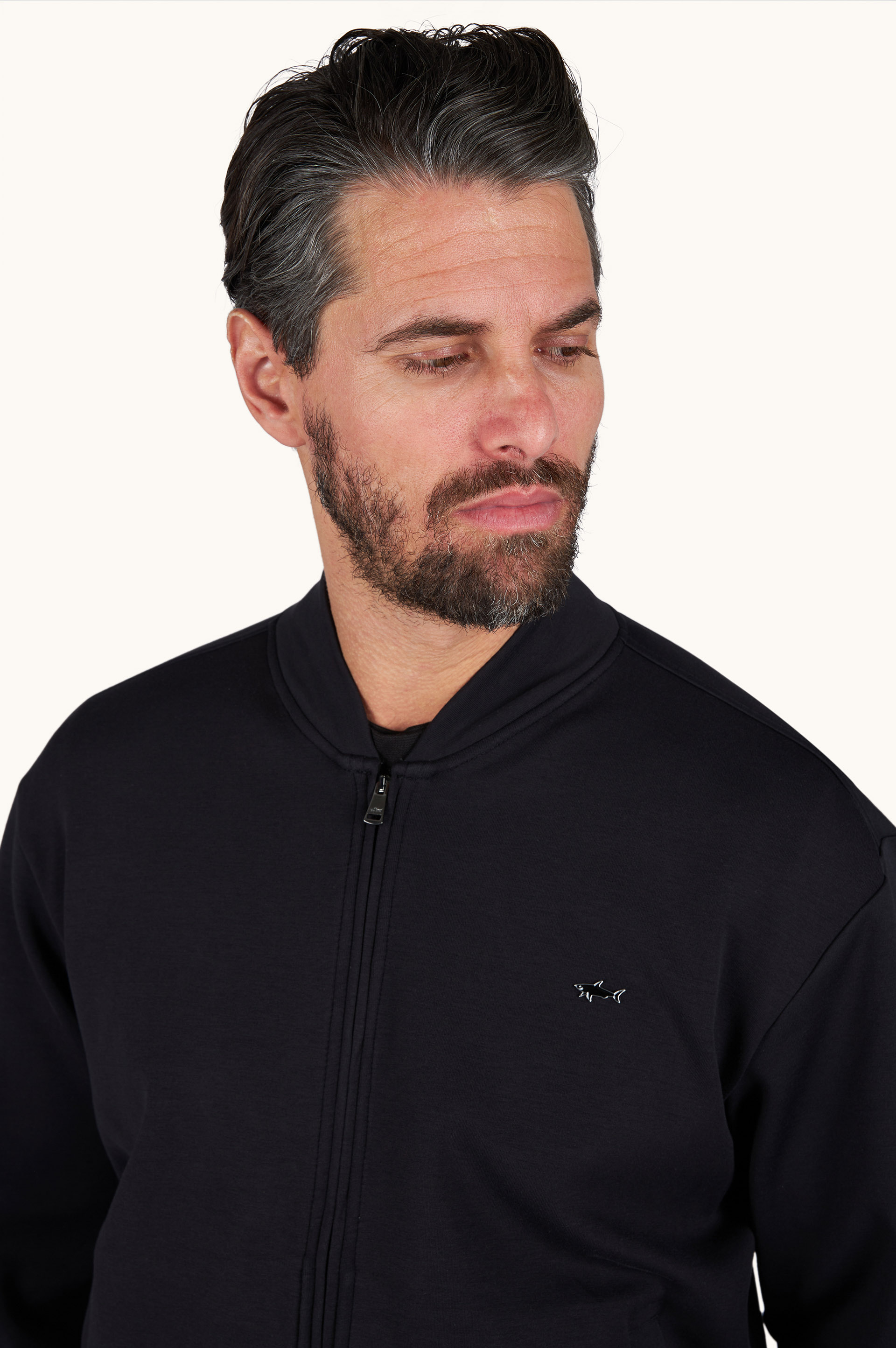 Zip‑up sweatshirt in Active Fleece cotton image number 4