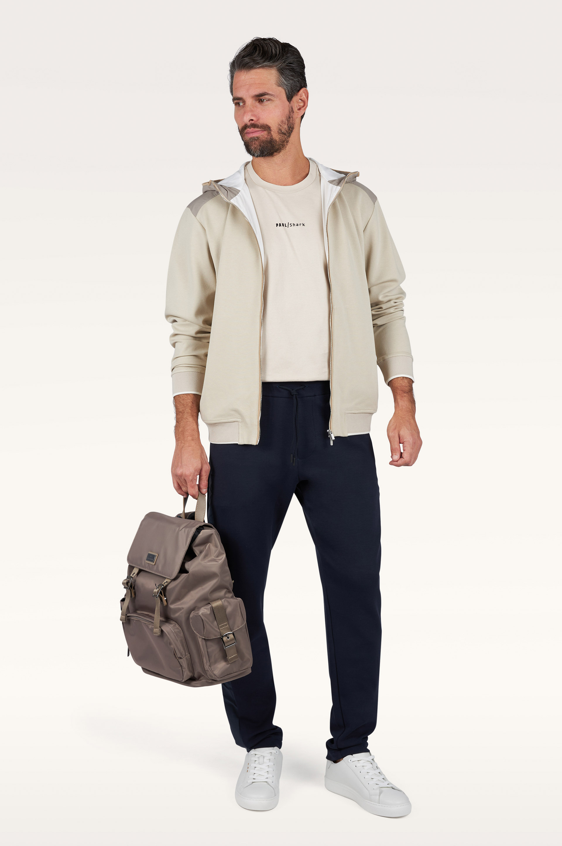 Sport pants in Active Fleece with microfiber details image number 2