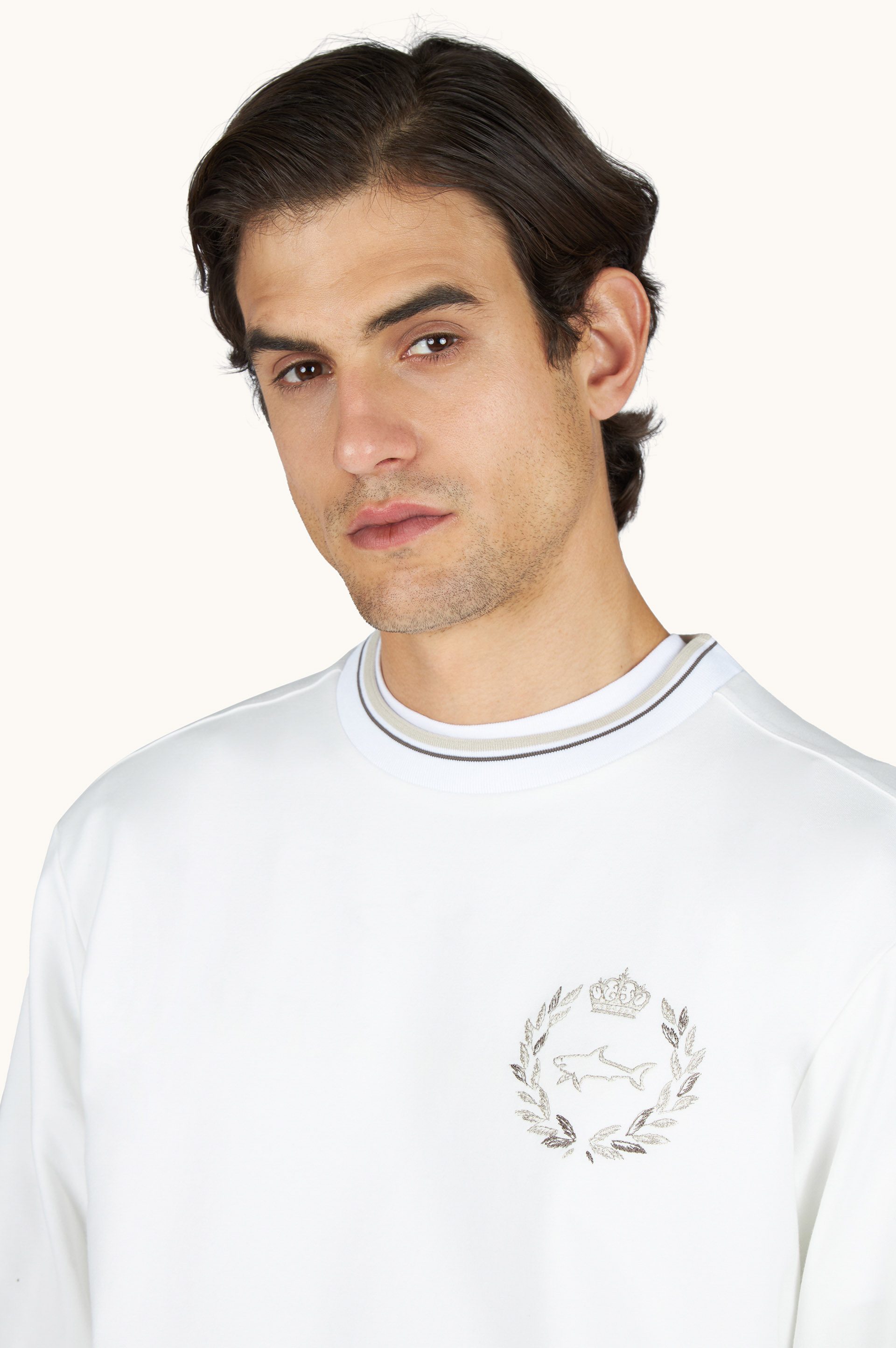 X‑Soft sweatshirt in cotton with heraldic embroidery image number 3
