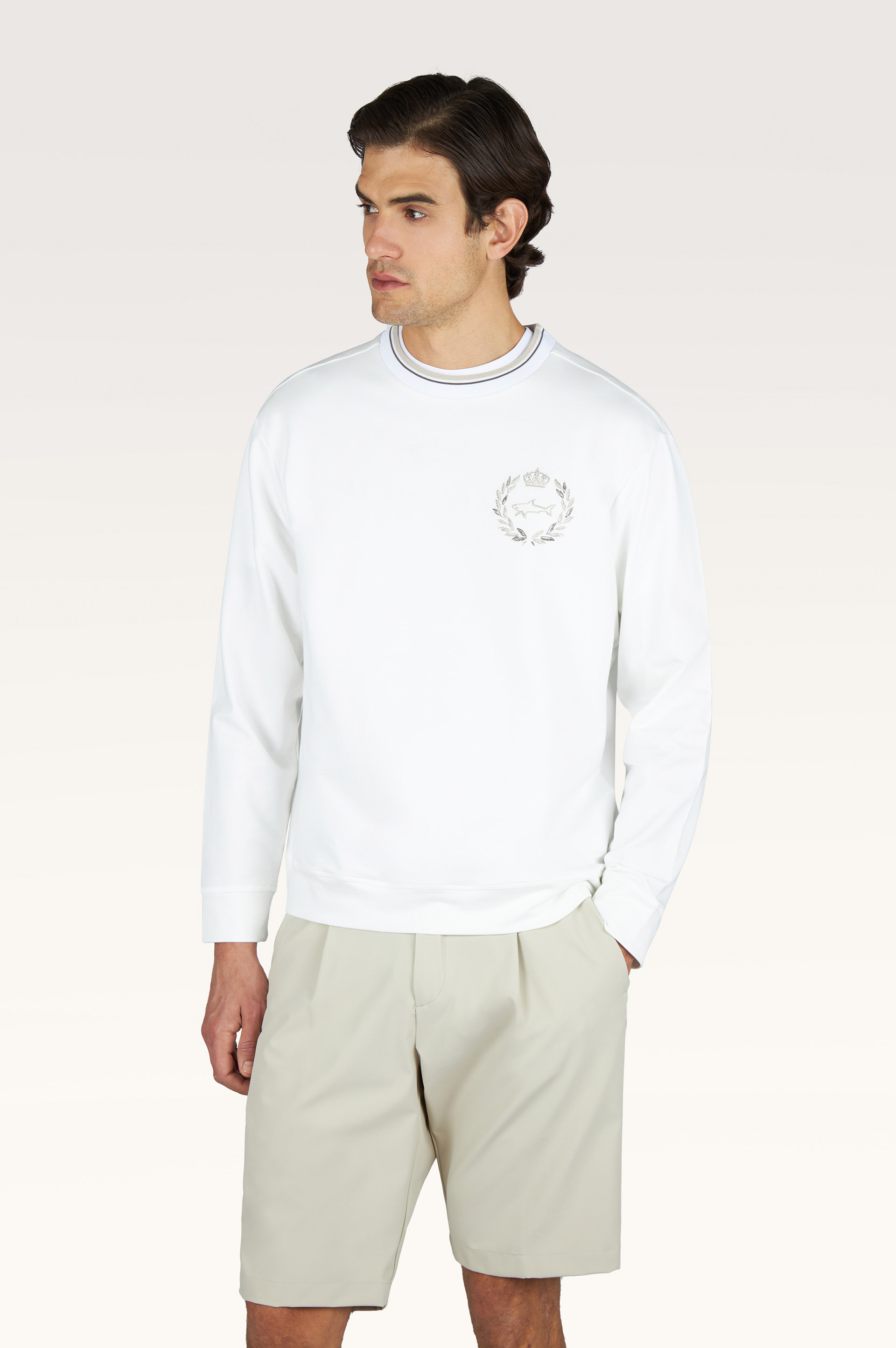 X‑Soft sweatshirt in cotton with heraldic embroidery image number 0