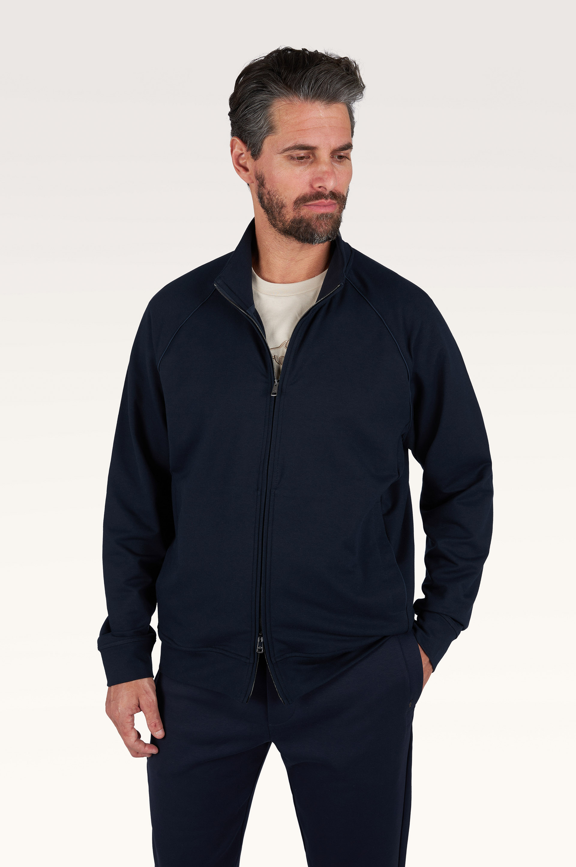 Sweat‑shirt X‑Soft zipp&eacute; en coton image number 0