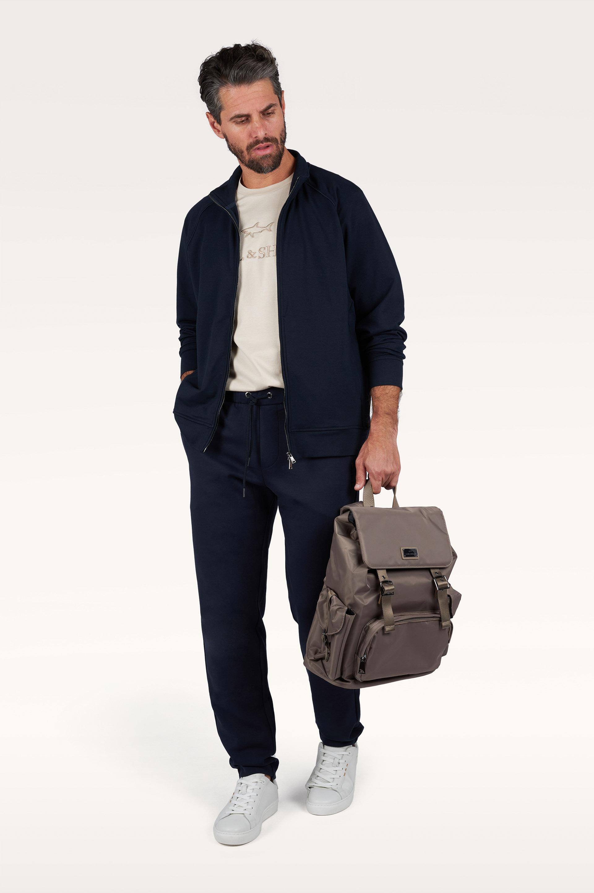 Sweat‑shirt X‑Soft zipp&eacute; en coton image number 2