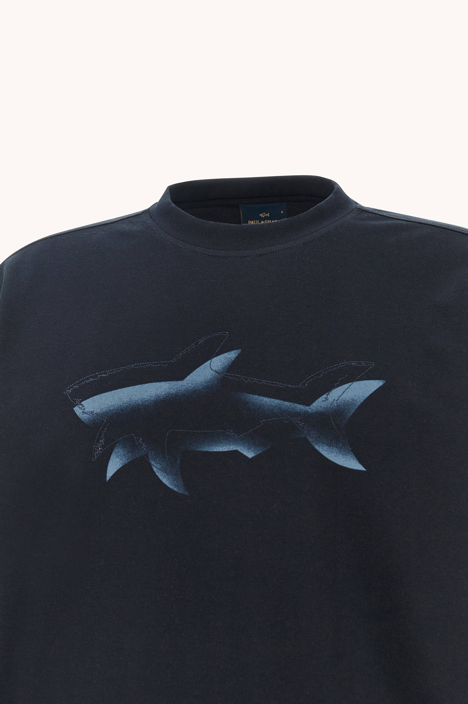 Sweatshirt in Active Fleece cotton with shark print image number 1