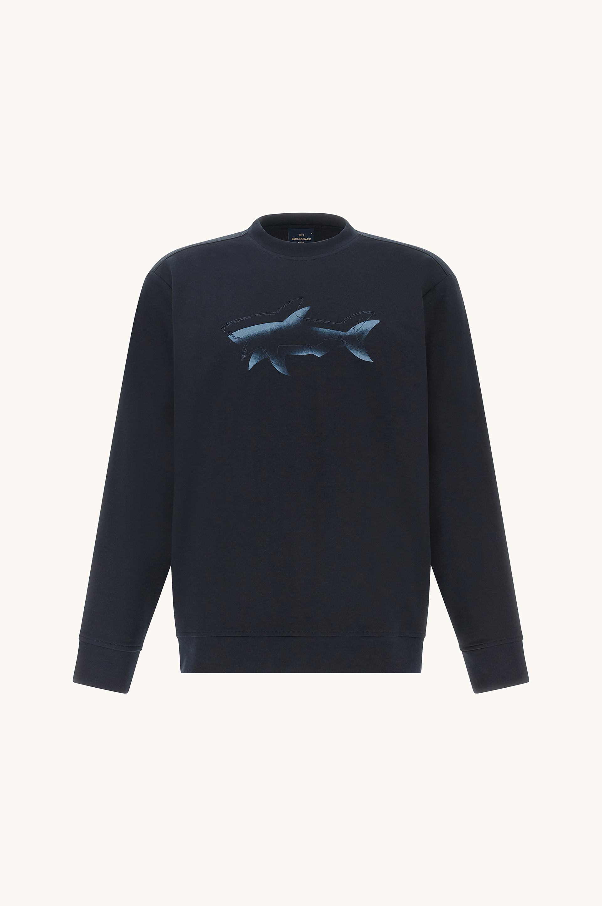 Sweatshirt in Active Fleece cotton with shark print image number 0