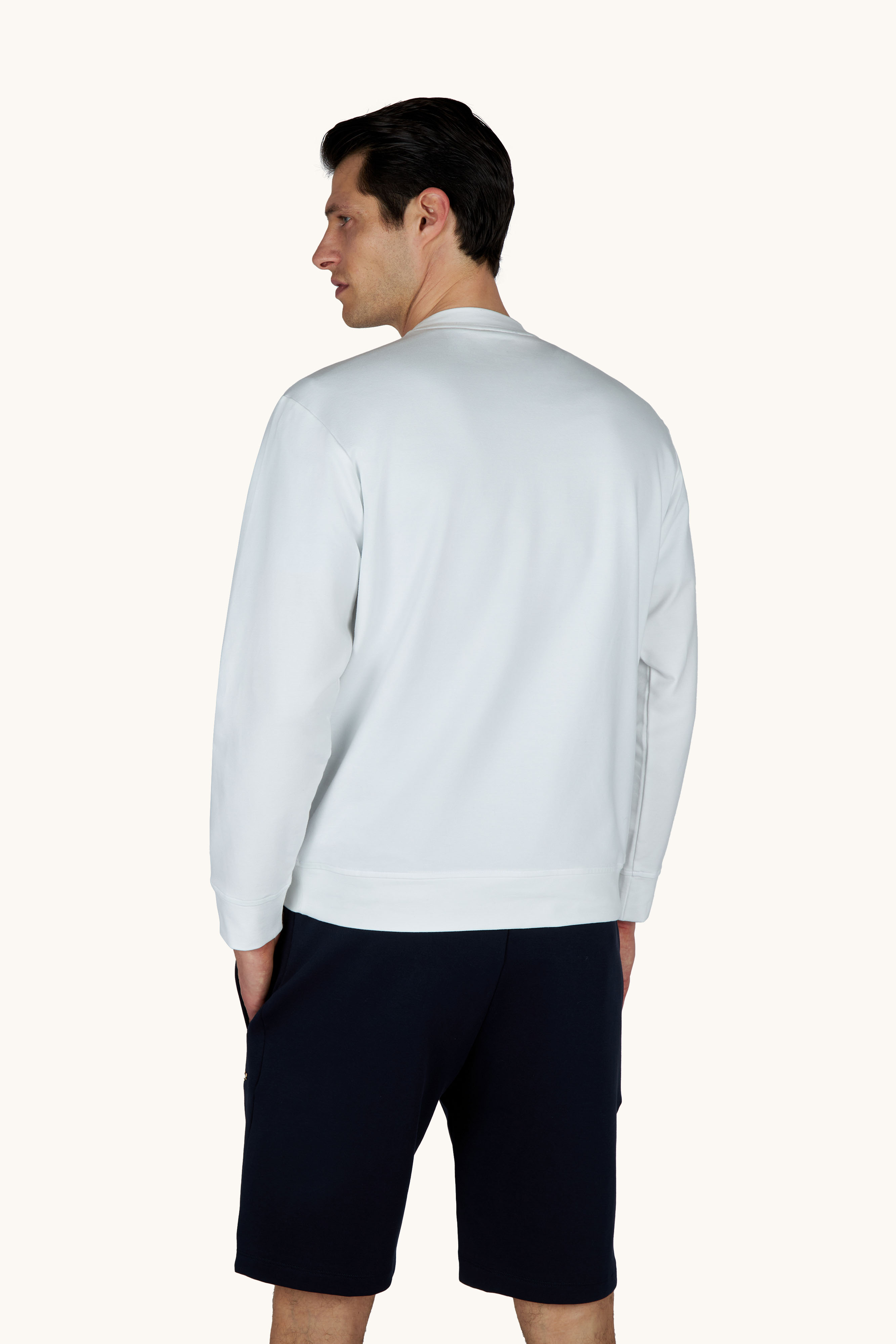 Sweatshirt in Active Fleece cotton with shark print image number 3