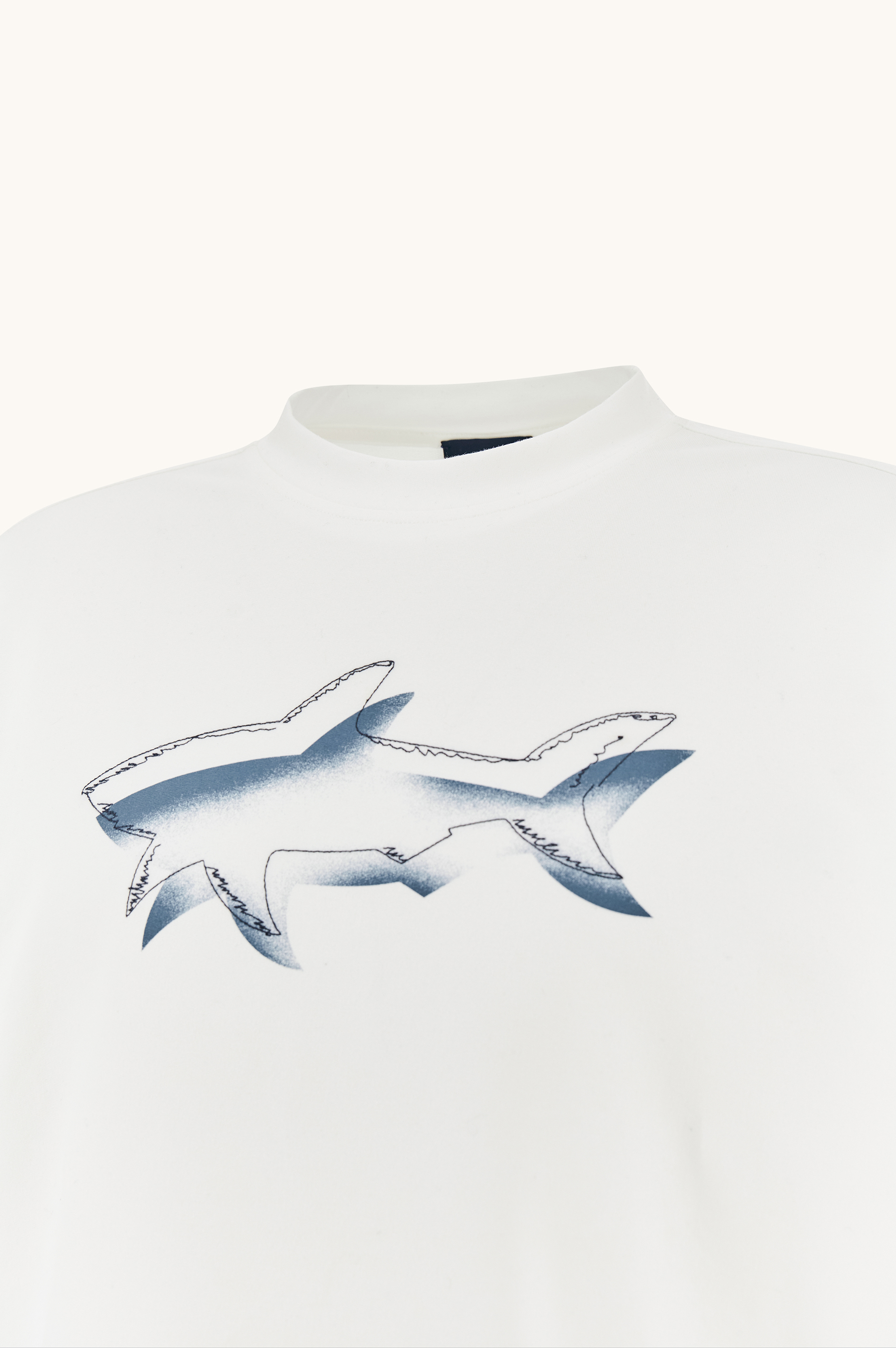 Sweatshirt in Active Fleece cotton with shark print image number 1