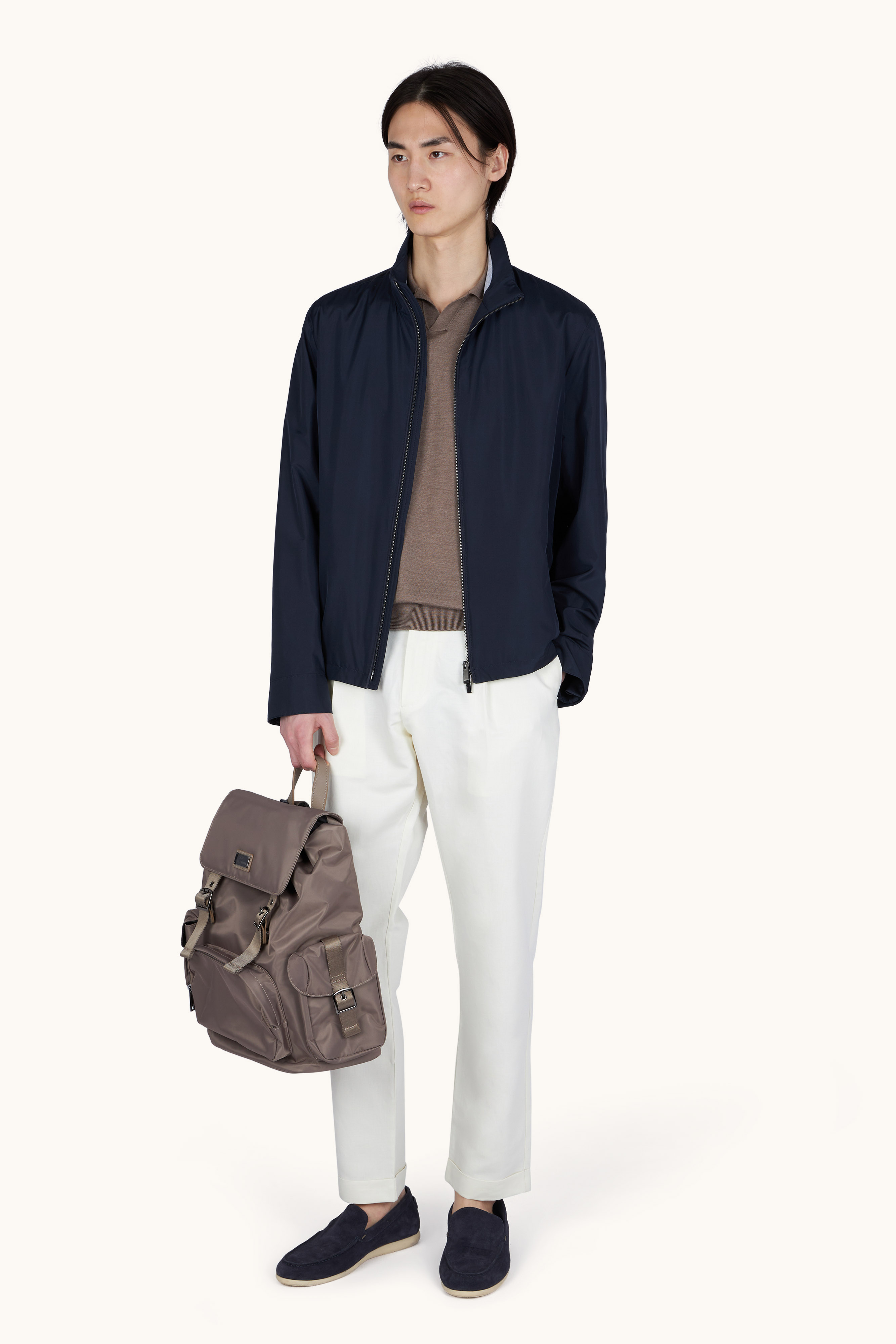 Typhoon&reg; Silk blouson with Aqualeather suede details image number 1