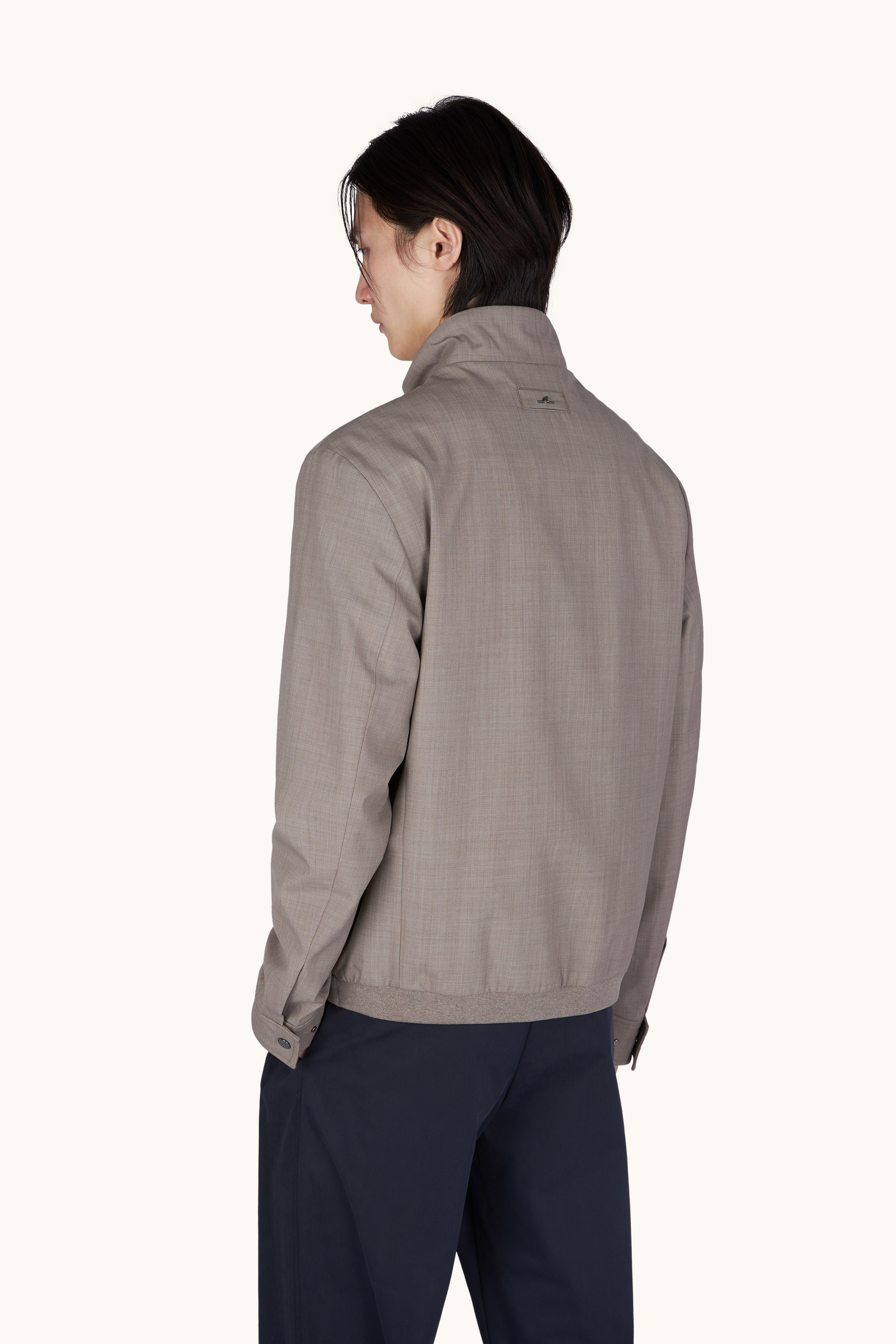 سترة بومبر من صوف وحرير image number 3