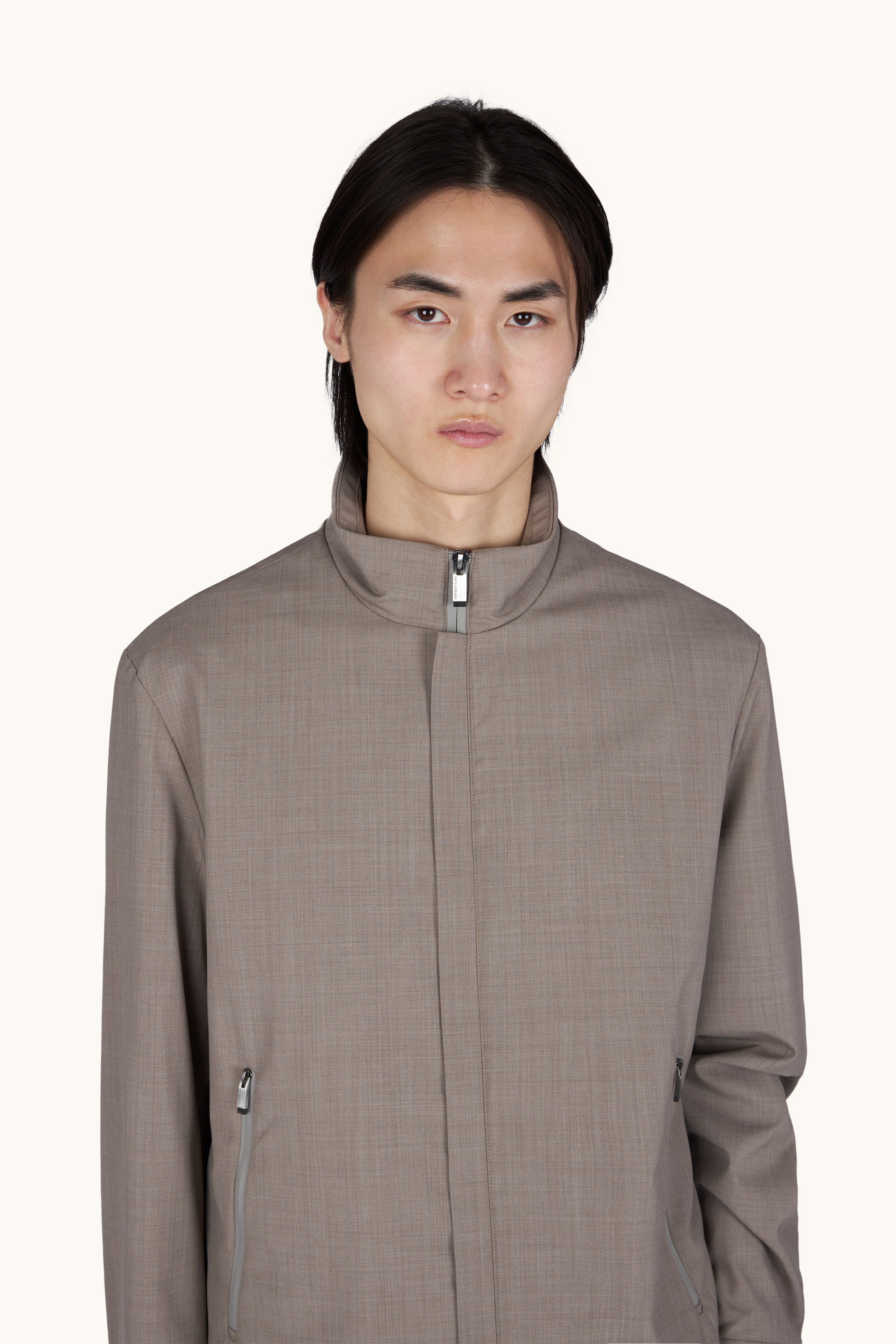 سترة بومبر من صوف وحرير image number 4