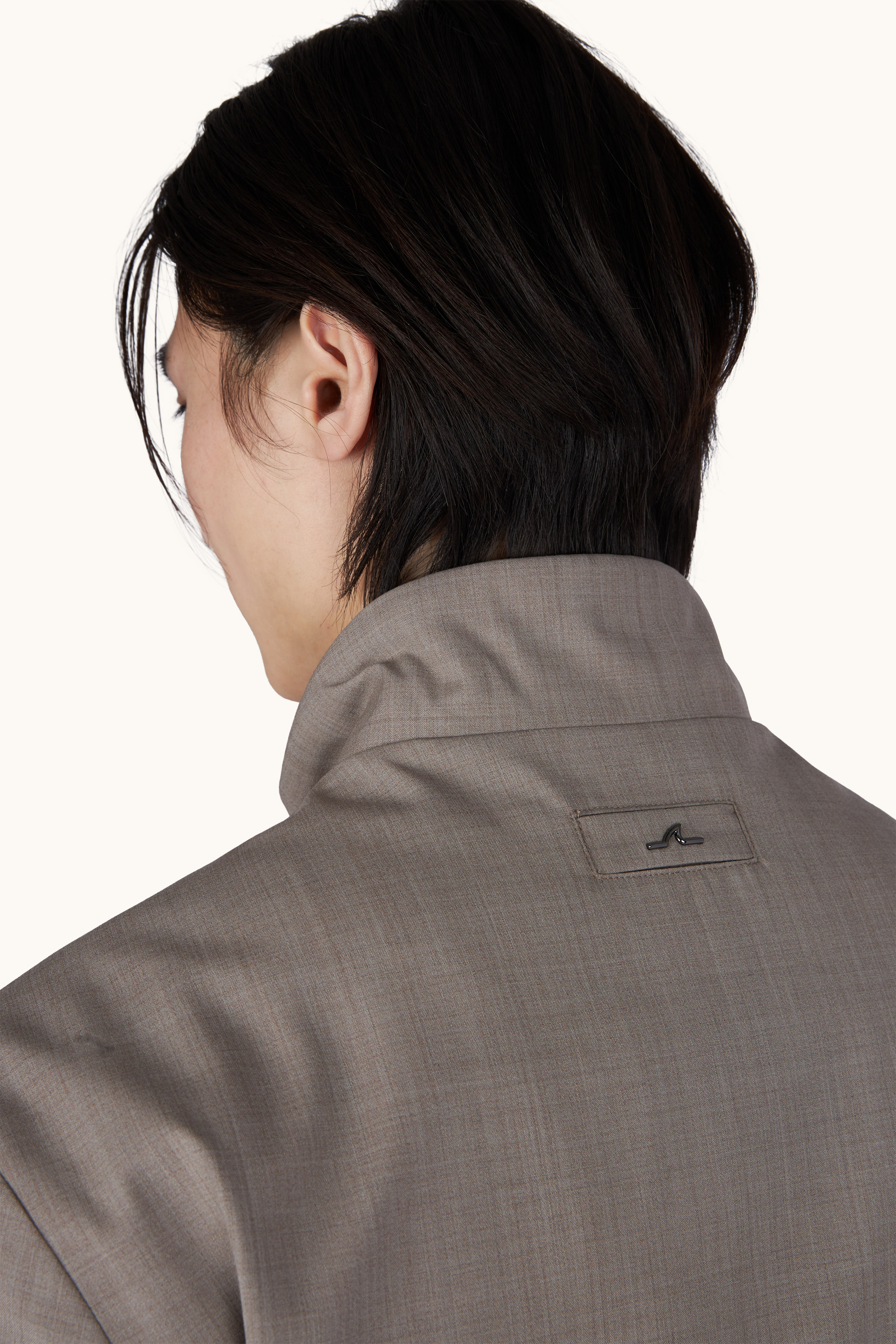 سترة بومبر من صوف وحرير image number 5