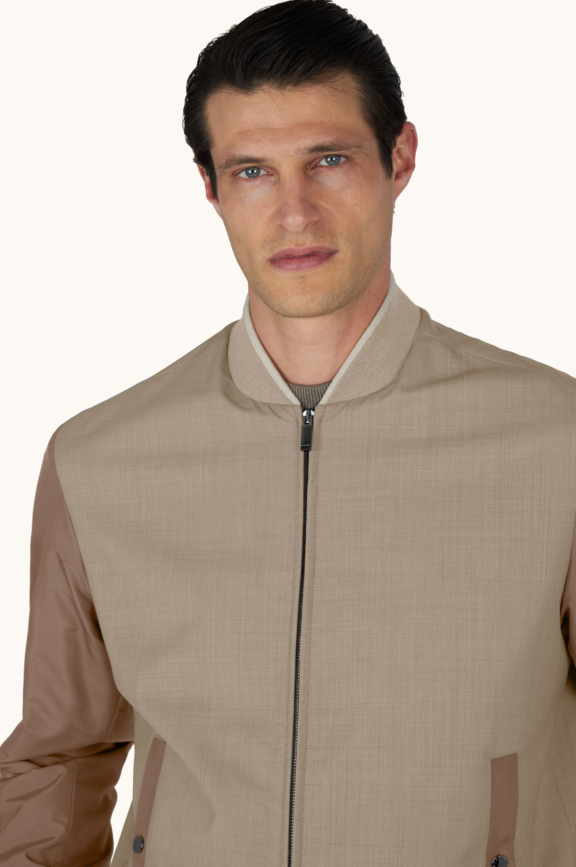 Hybrid bomber in wool and silk image number 4