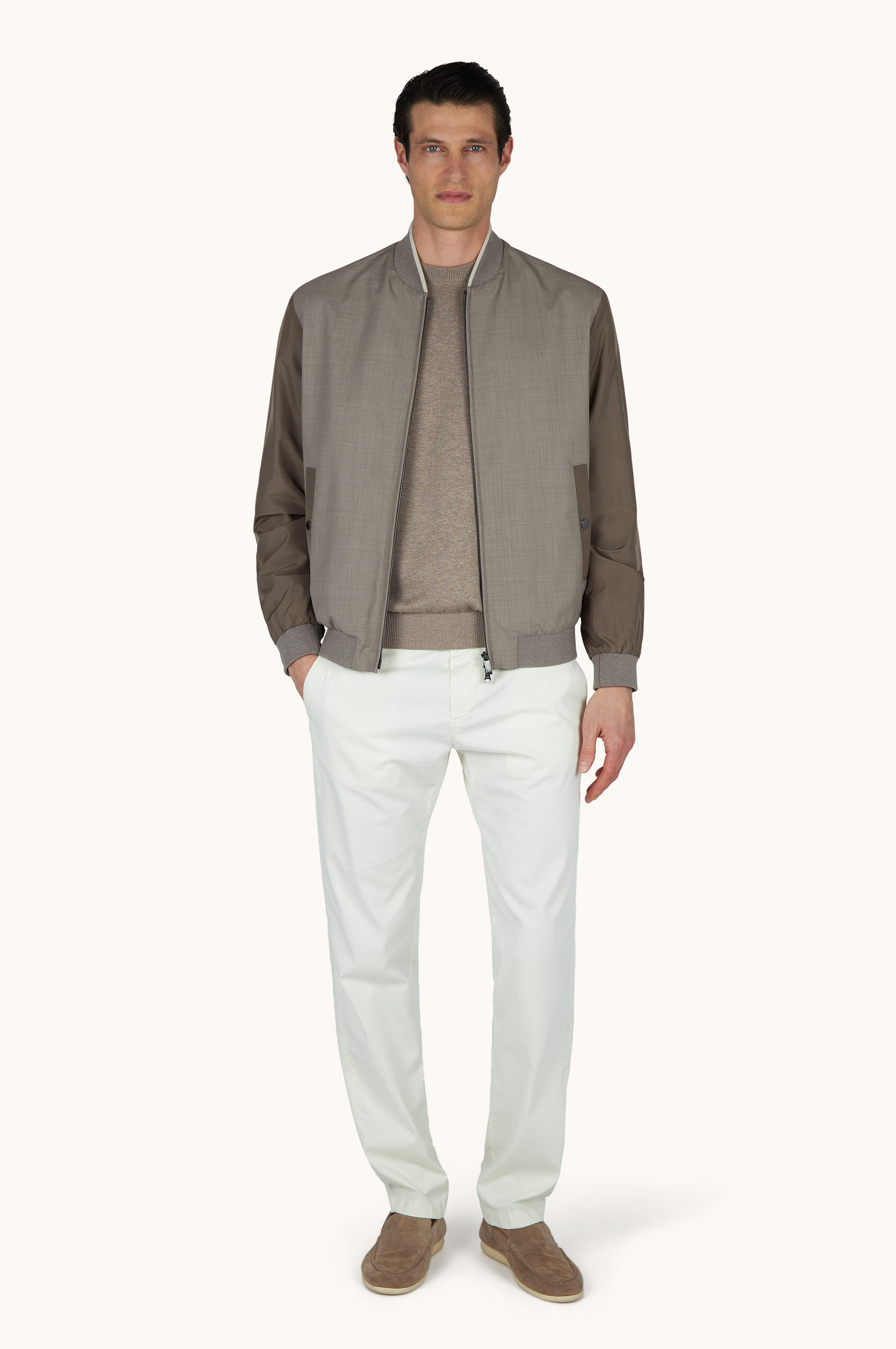 Hybrid bomber in wool and silk image number 2