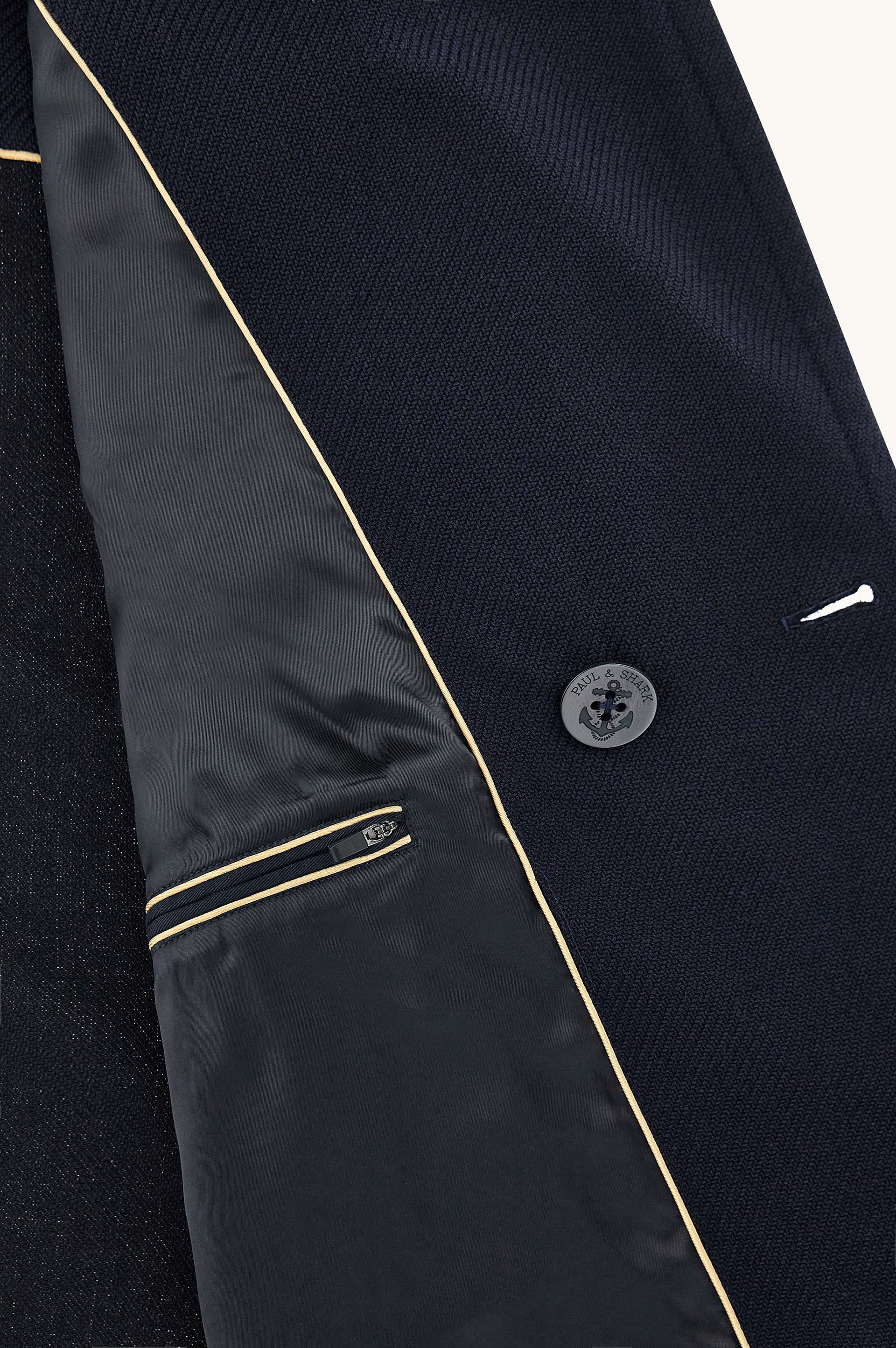 THE PEACOAT in textured wool and cotton image number 7