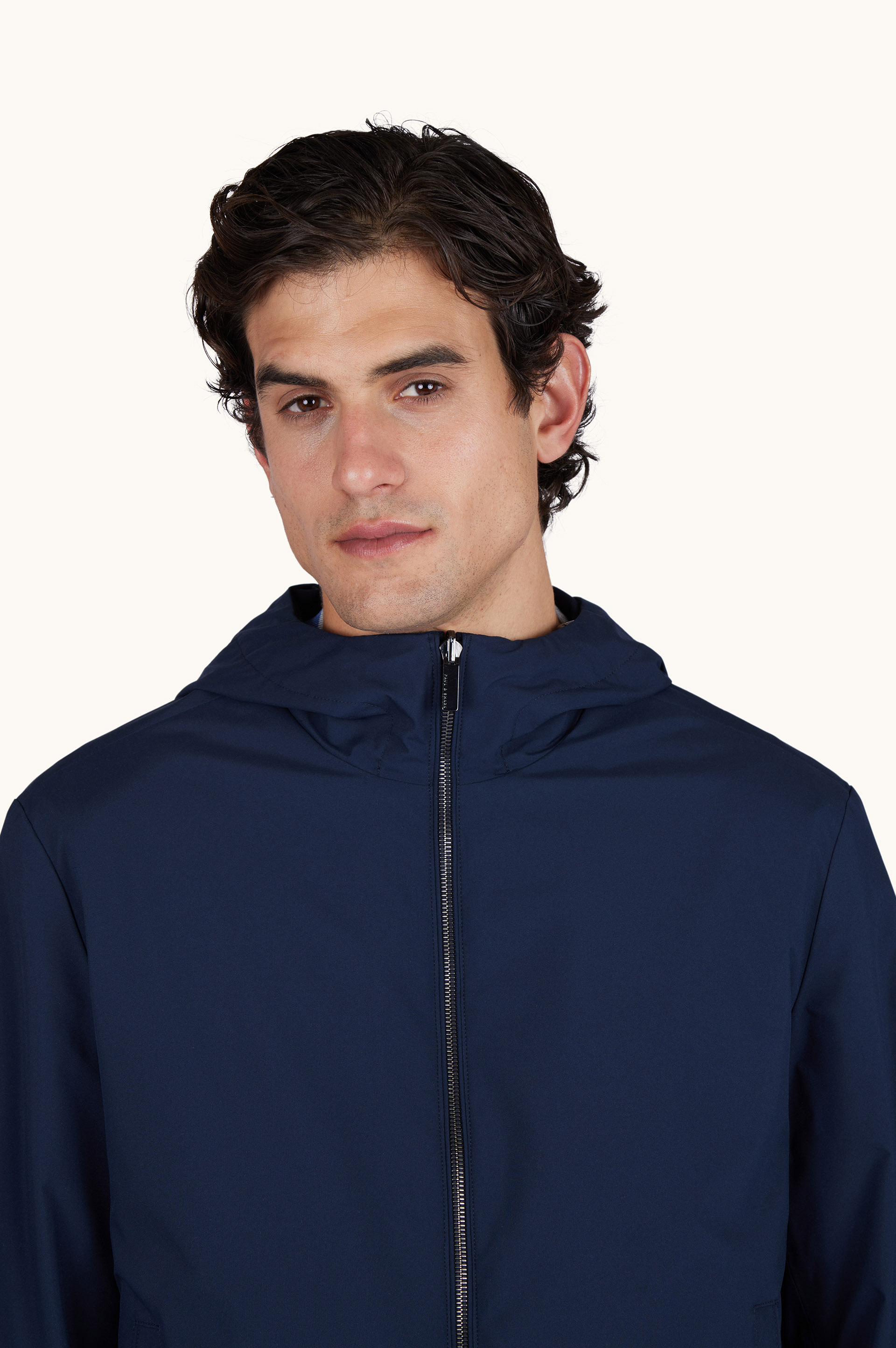 Reversible windbreaker in wool and silk image number 4