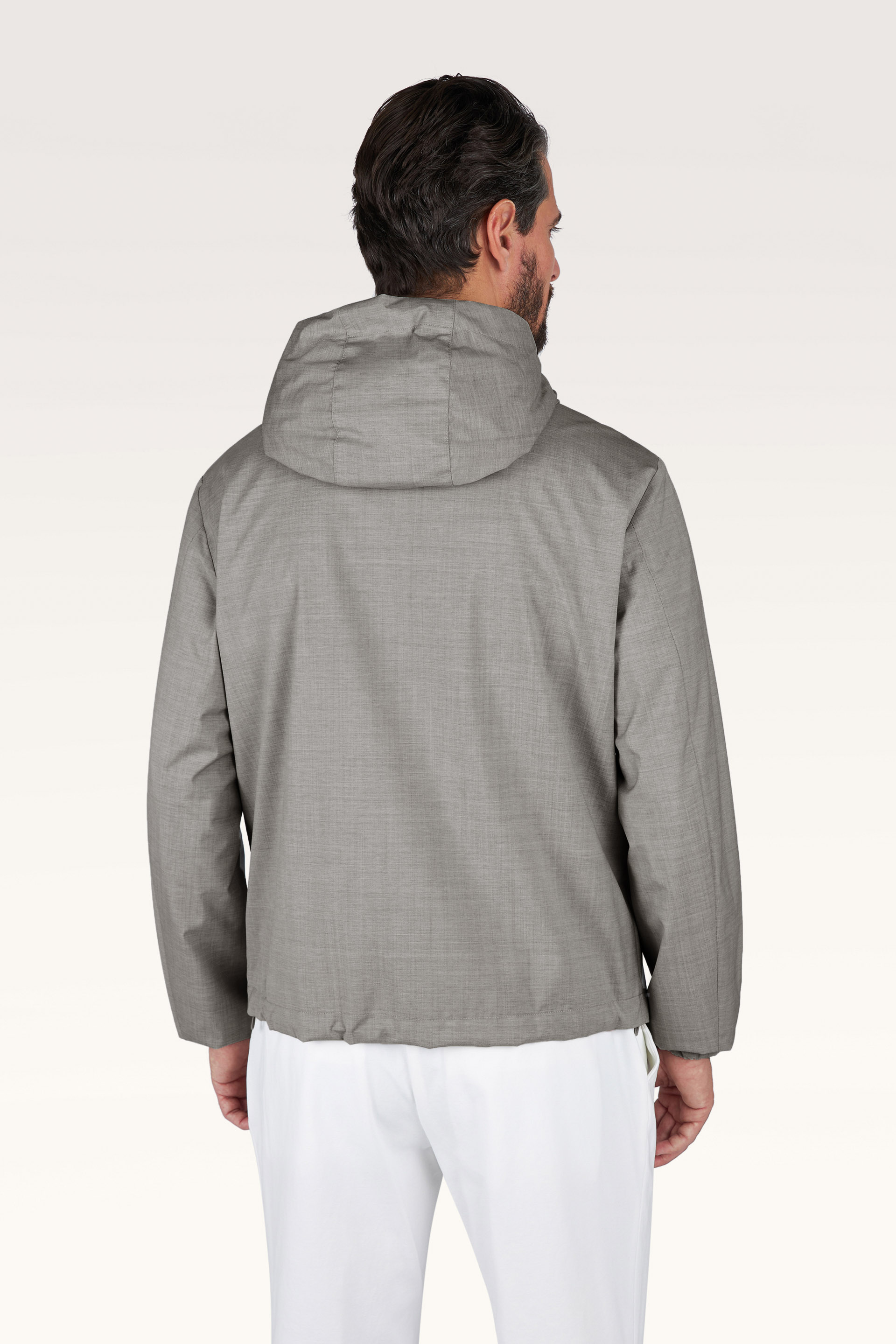 Cazadora cortavientos reversible en lana y seda image number 2