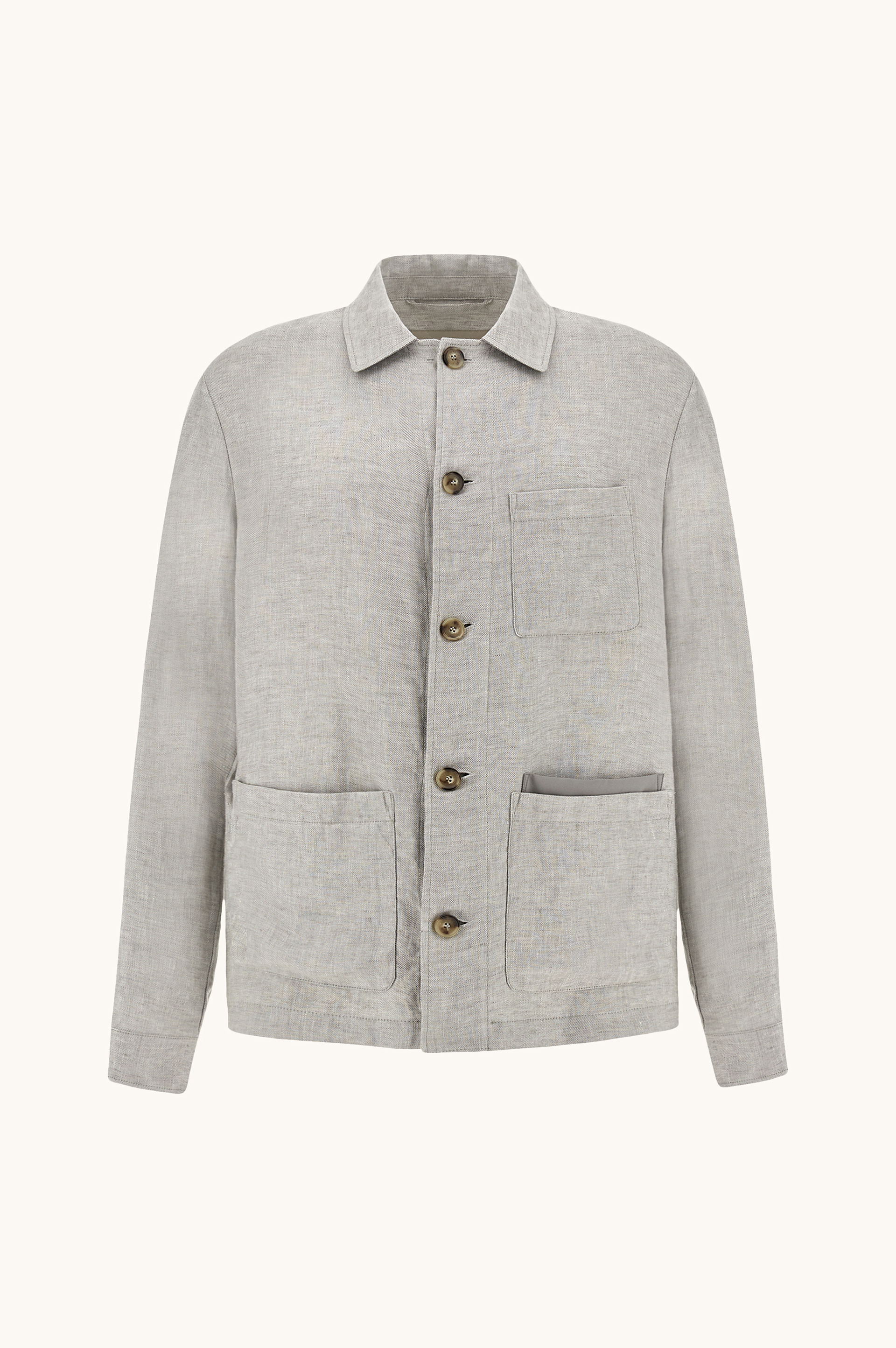 Chore overshirt in linen image number 1