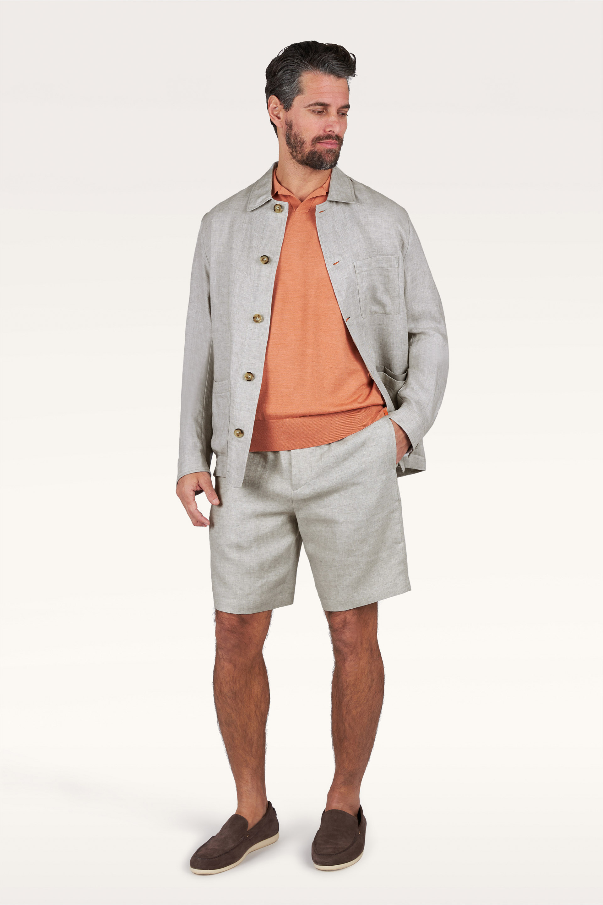 Chore overshirt in linen image number 2