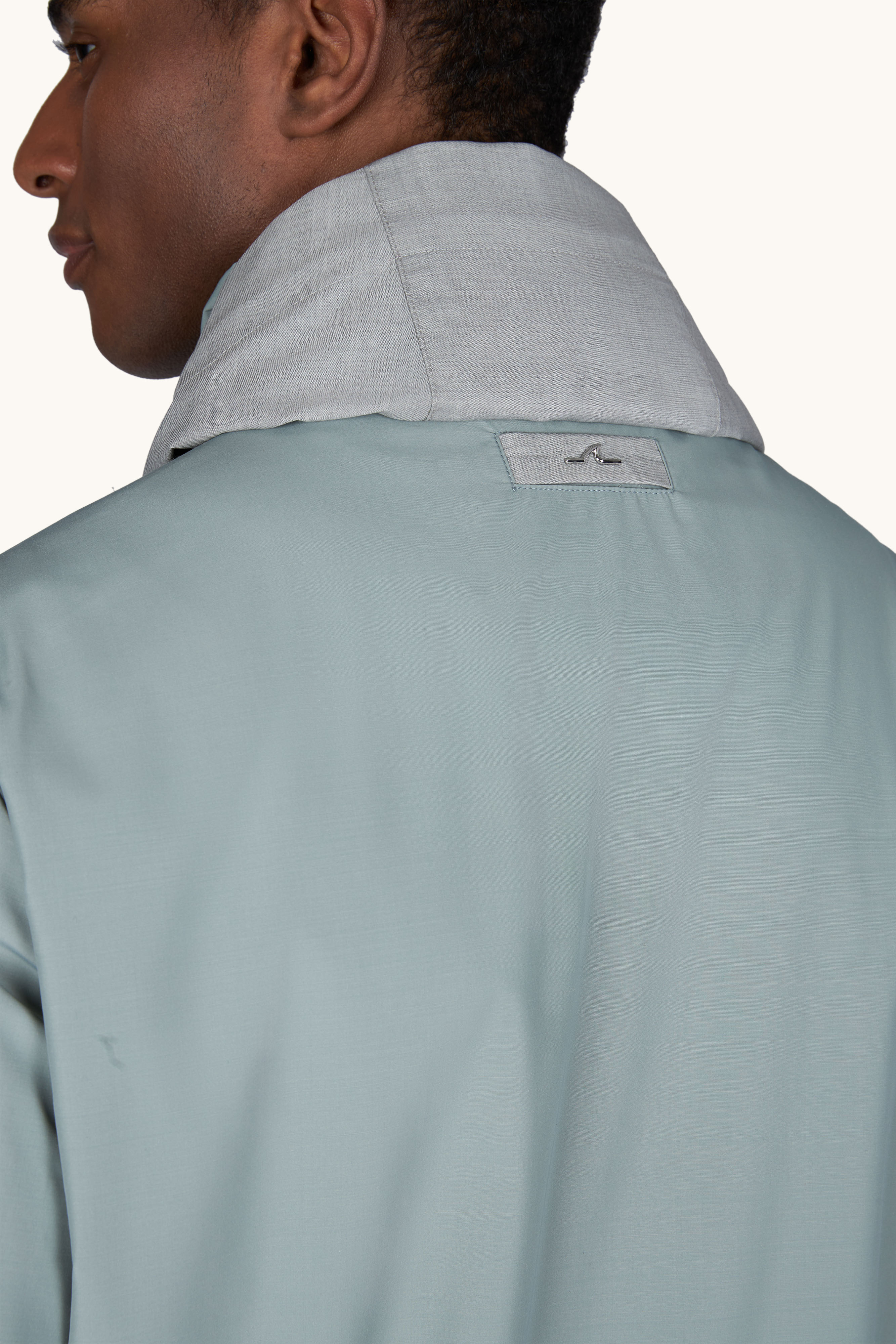 Cazadora cortavientos de nailon, lana y seda image number 4