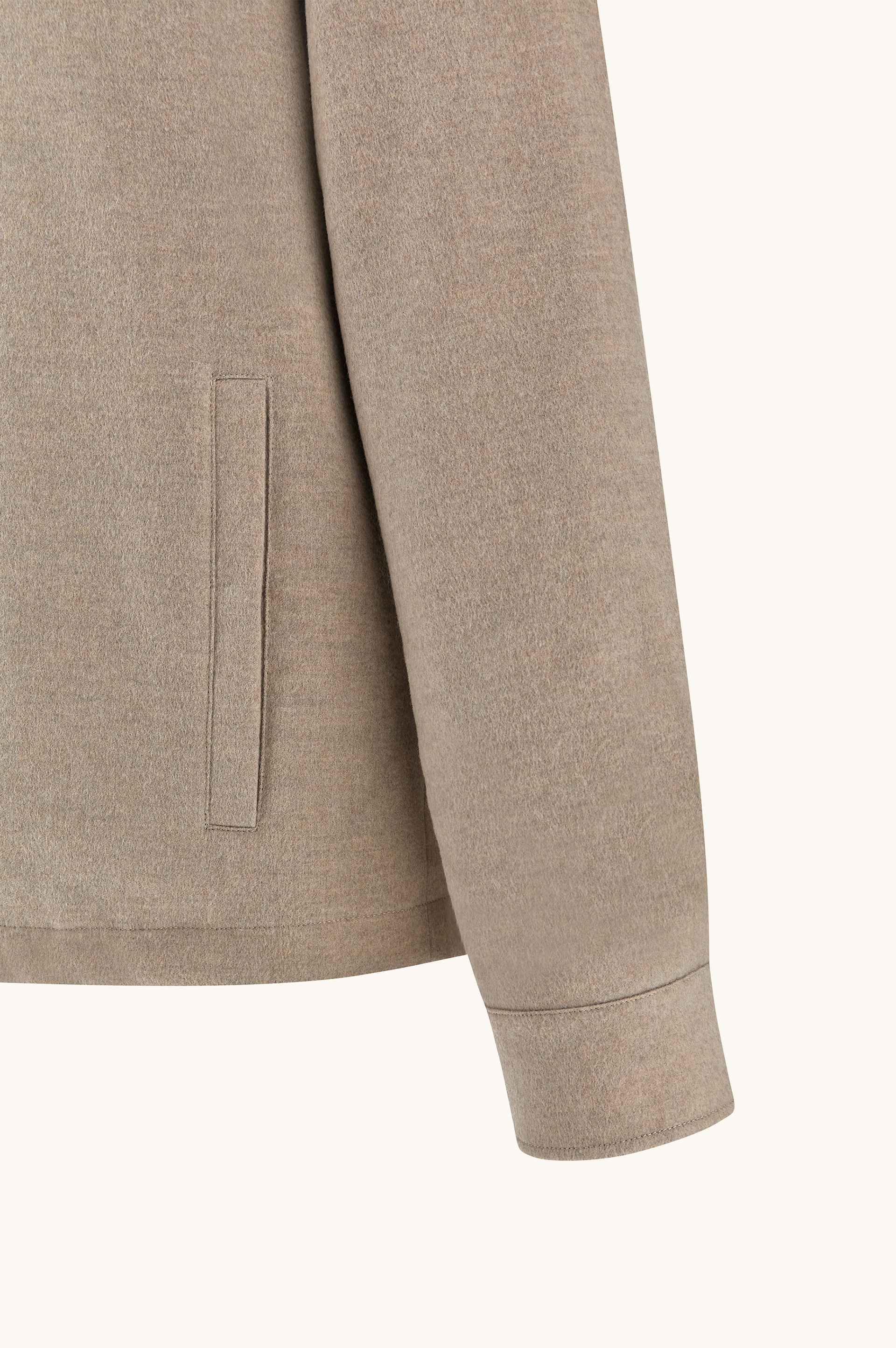 Reversible overshirt in cashmere and technical fabric image number 9