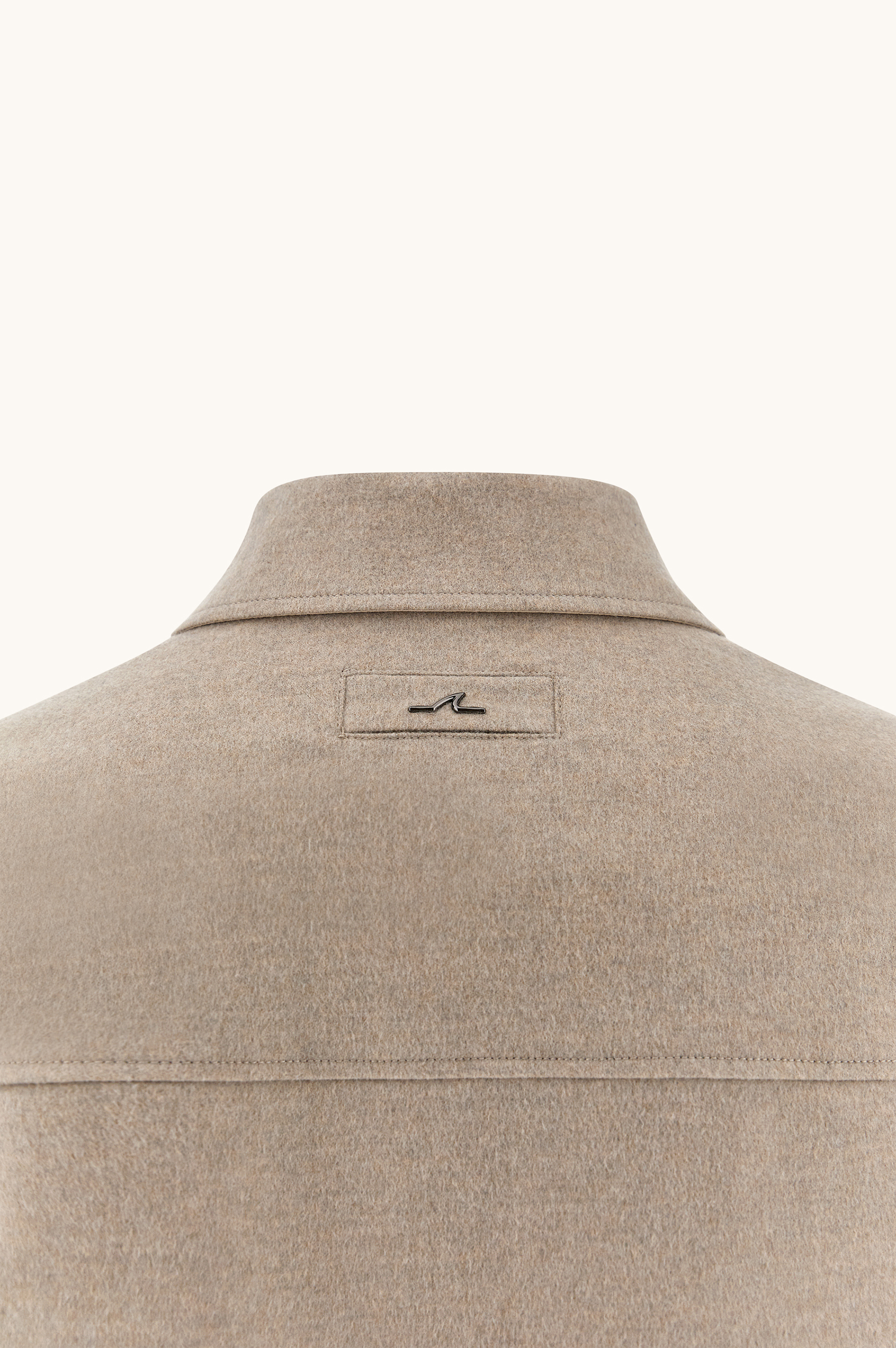 Reversible overshirt in cashmere and technical fabric image number 15