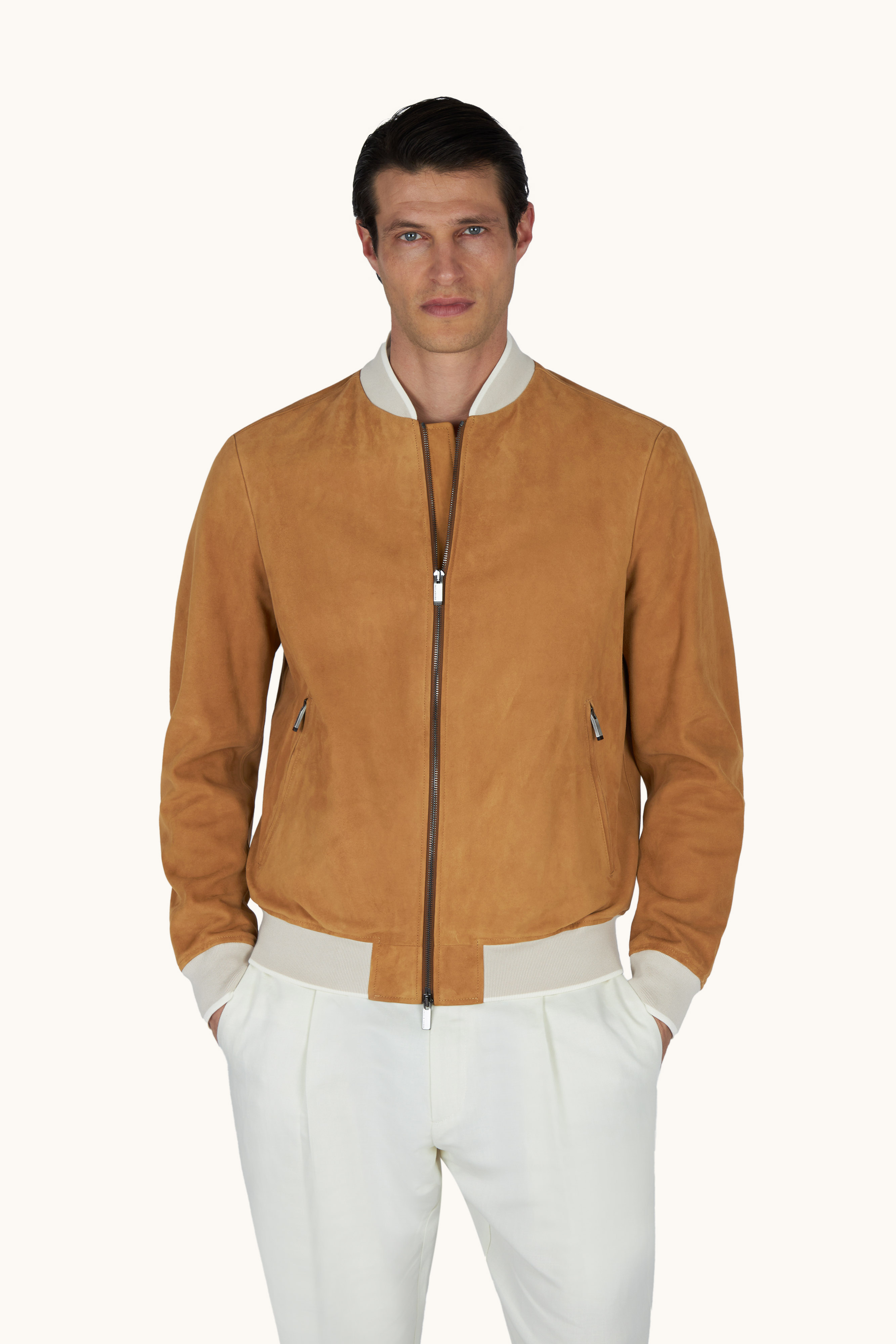 Aqualeather suede bomber jacket image number 0