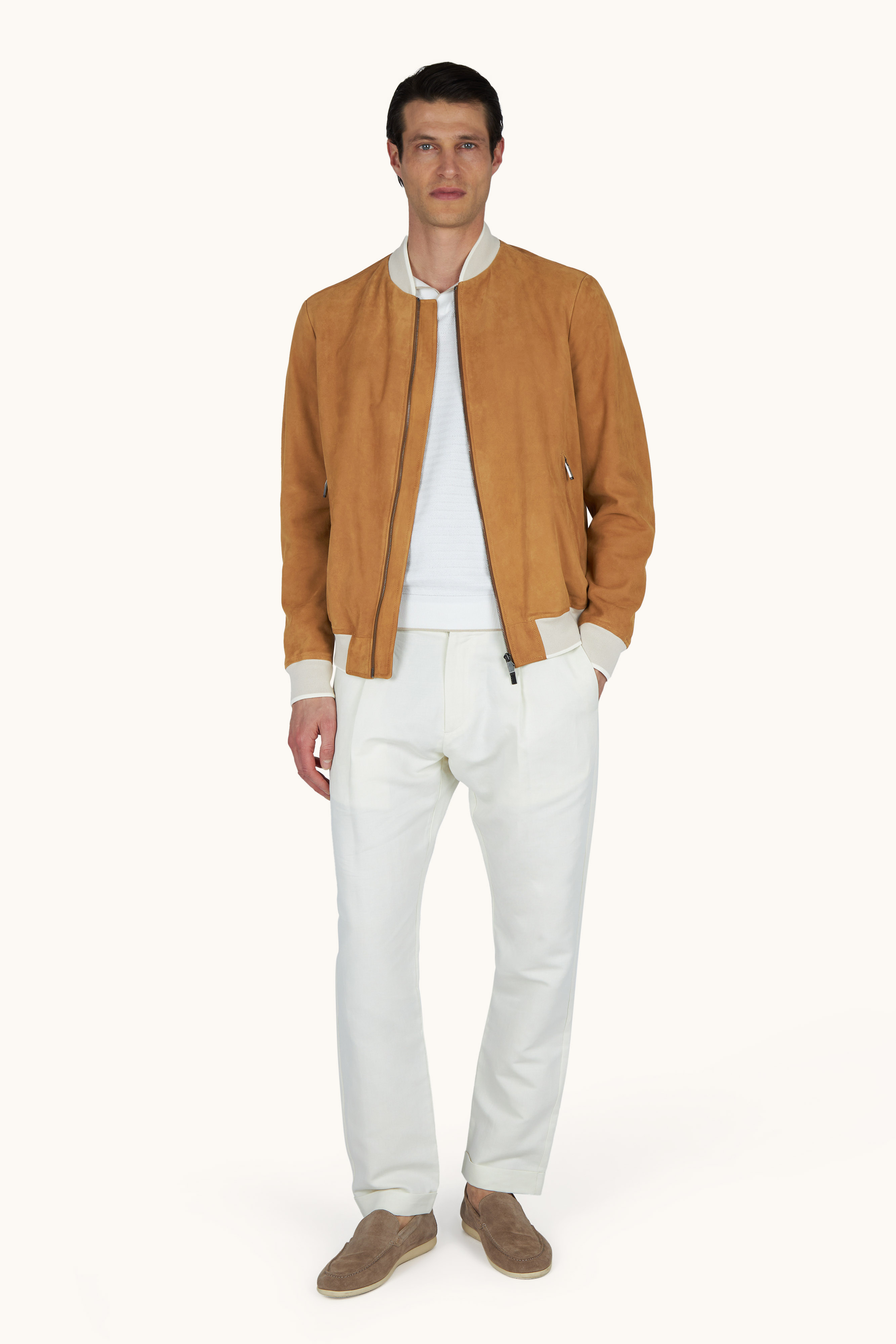 Aqualeather suede bomber jacket image number 2