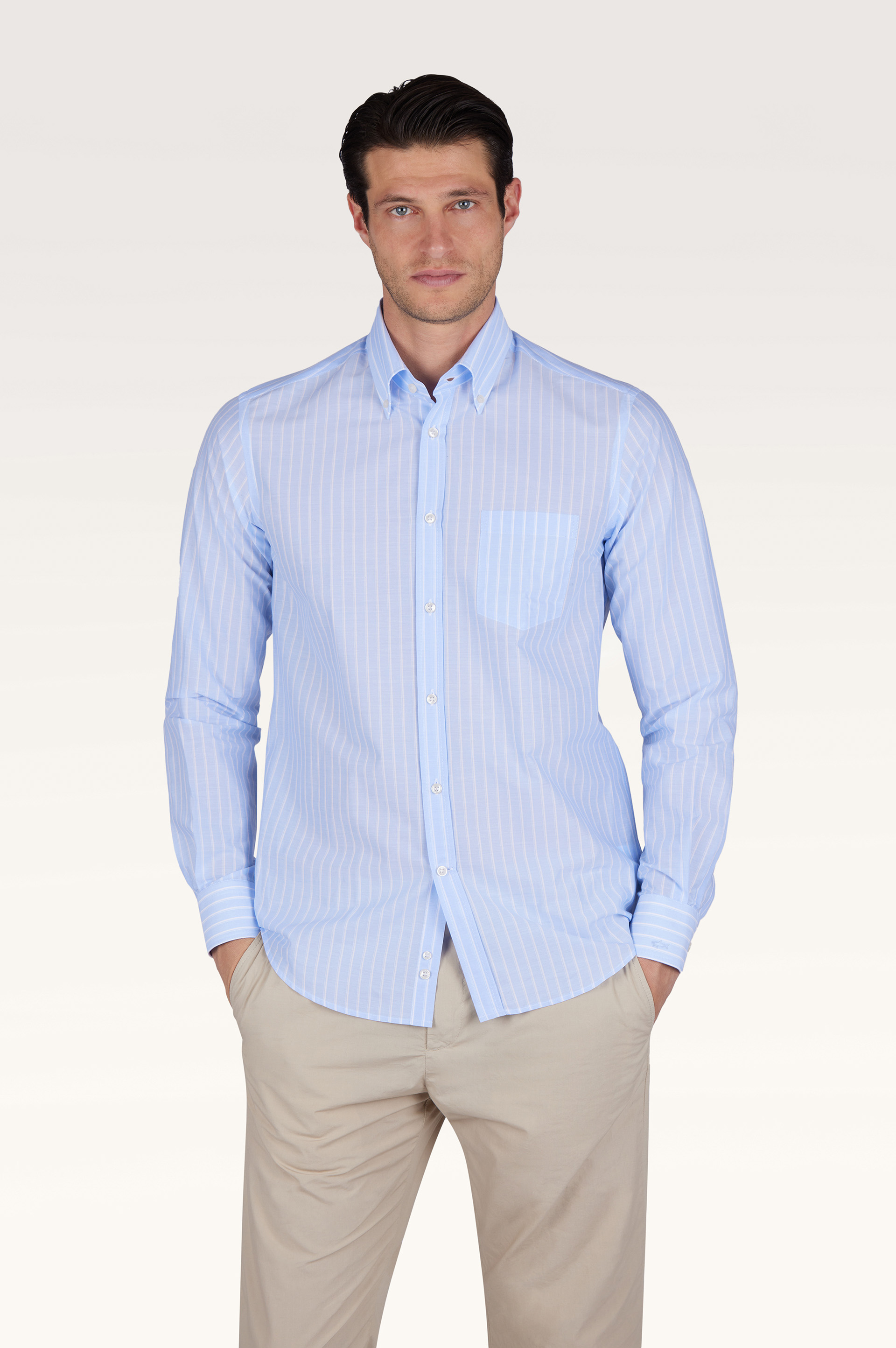 Camisa de algod&oacute;n Summer Breeze con estampado de rayas image number 0