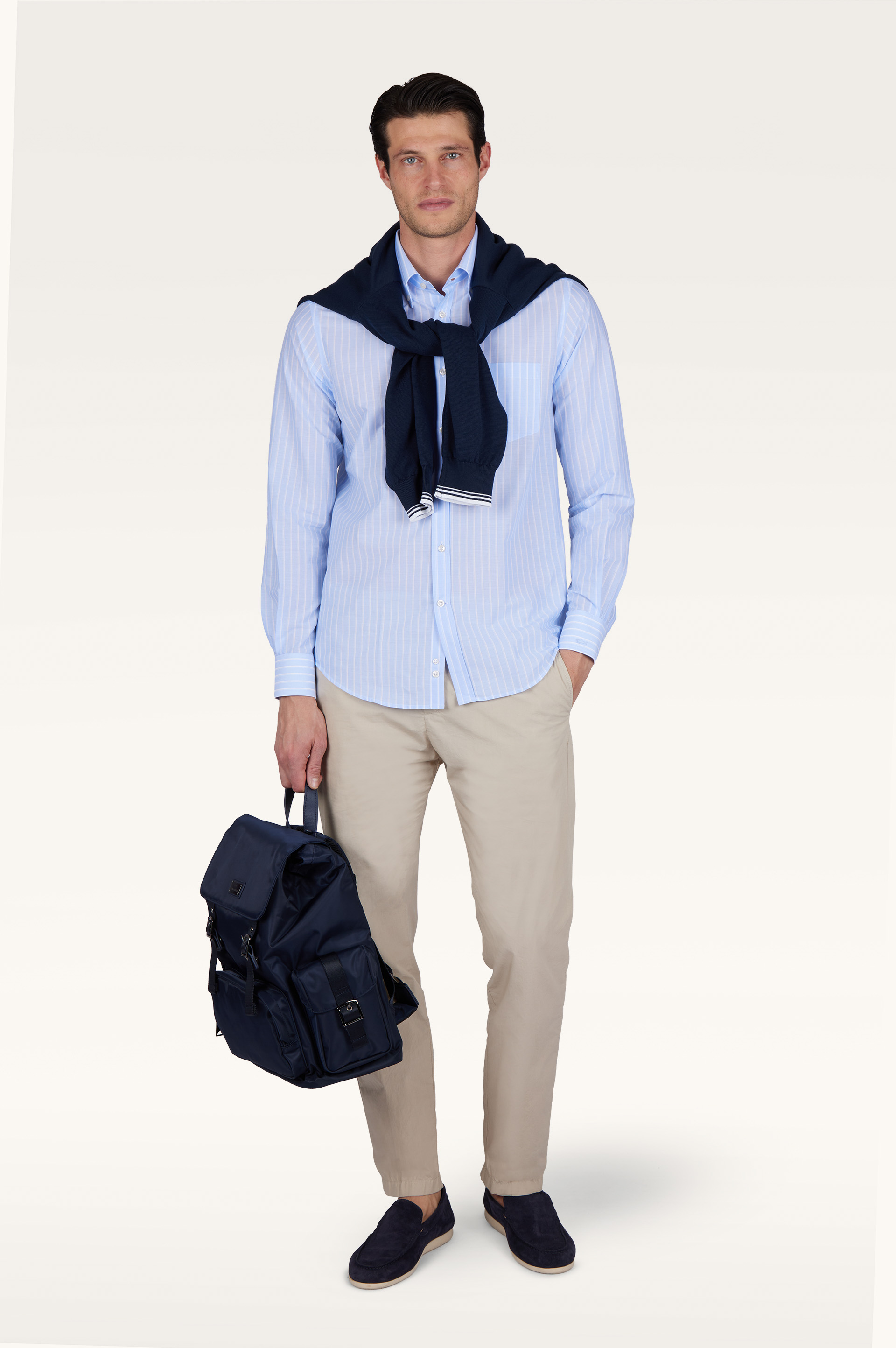 Camisa de algod&oacute;n Summer Breeze con estampado de rayas image number 1