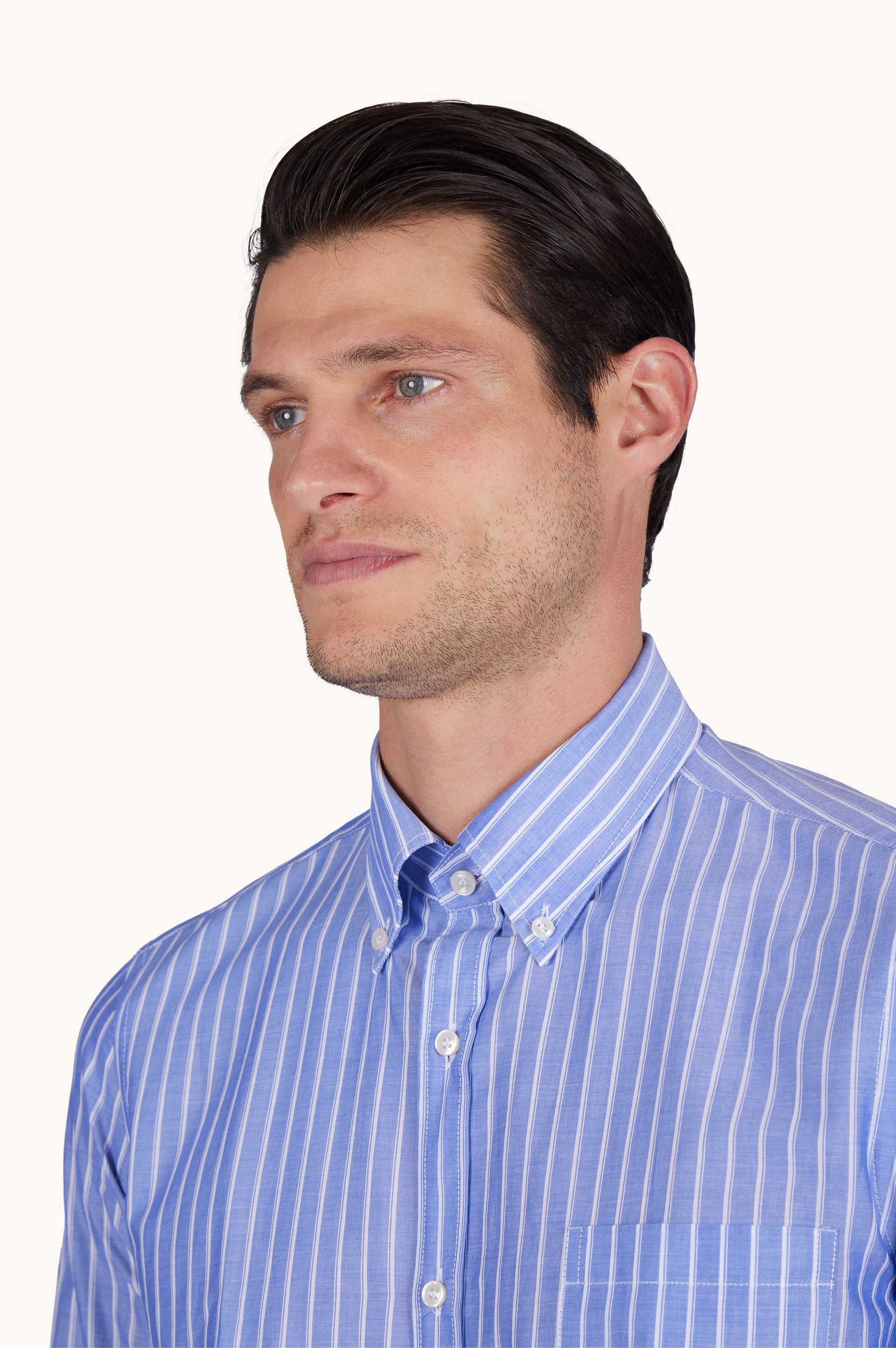 Summer Breeze cotton shirt with striped pattern image number 3