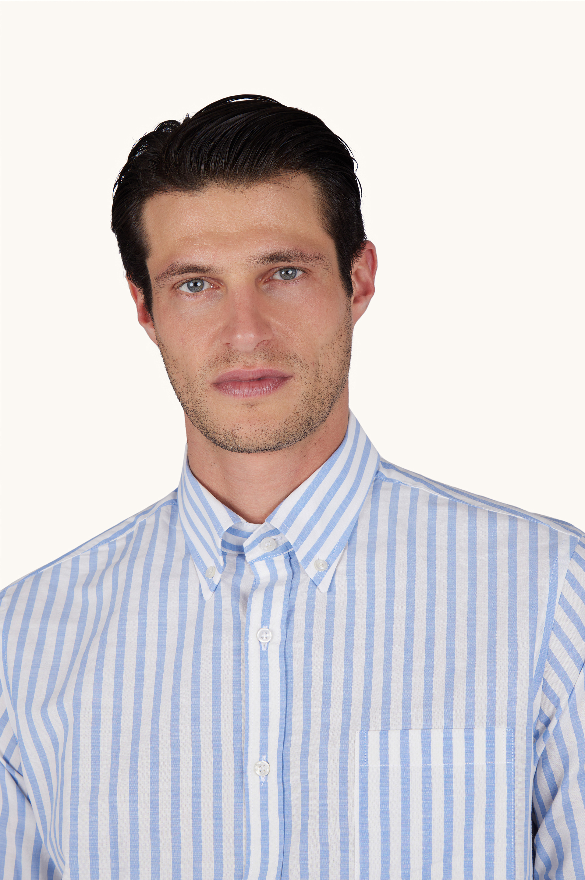 条纹棉质府绸衬衫 image number 6