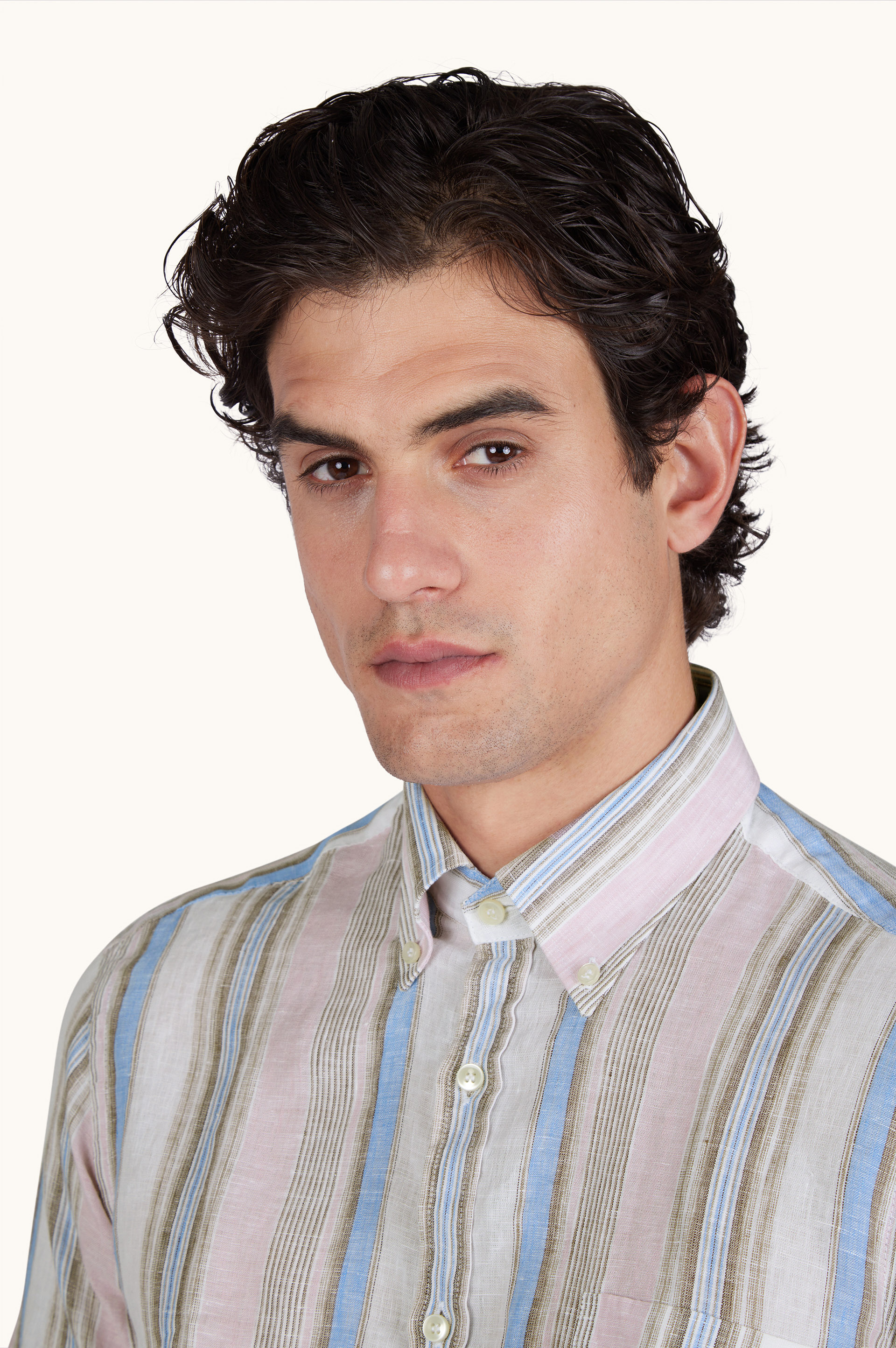 Soffio 亚麻条纹衬衫 image number 4