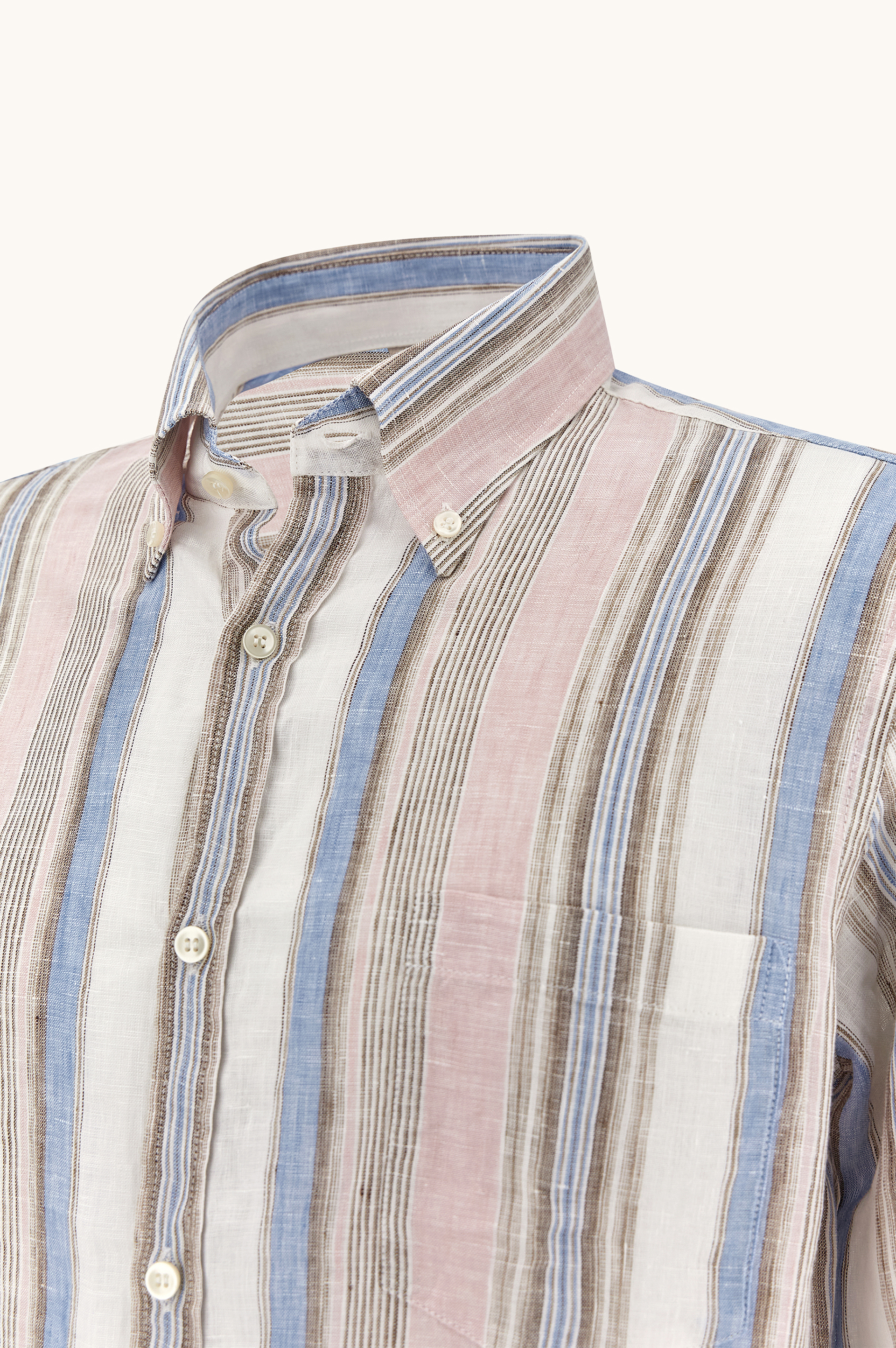 Soffio 亚麻条纹衬衫 image number 5