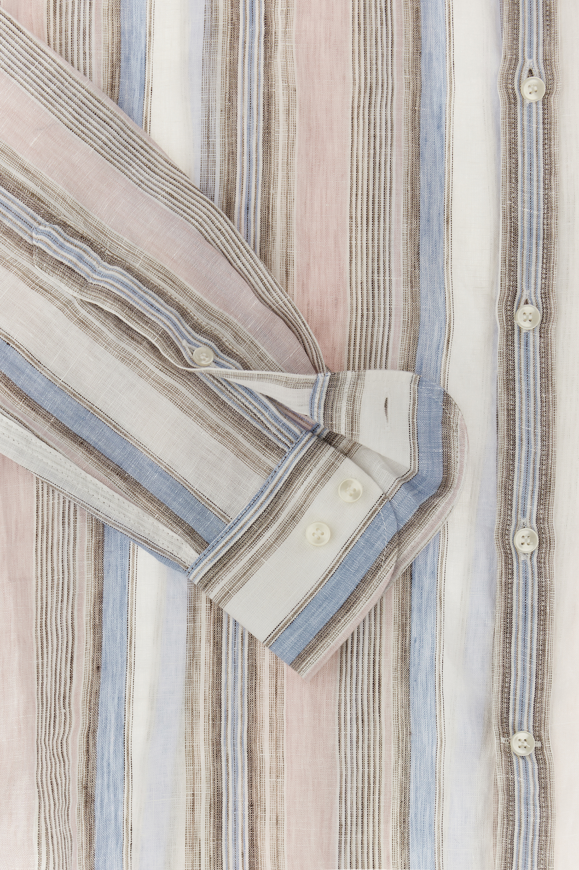 Soffio 亚麻条纹衬衫 image number 6