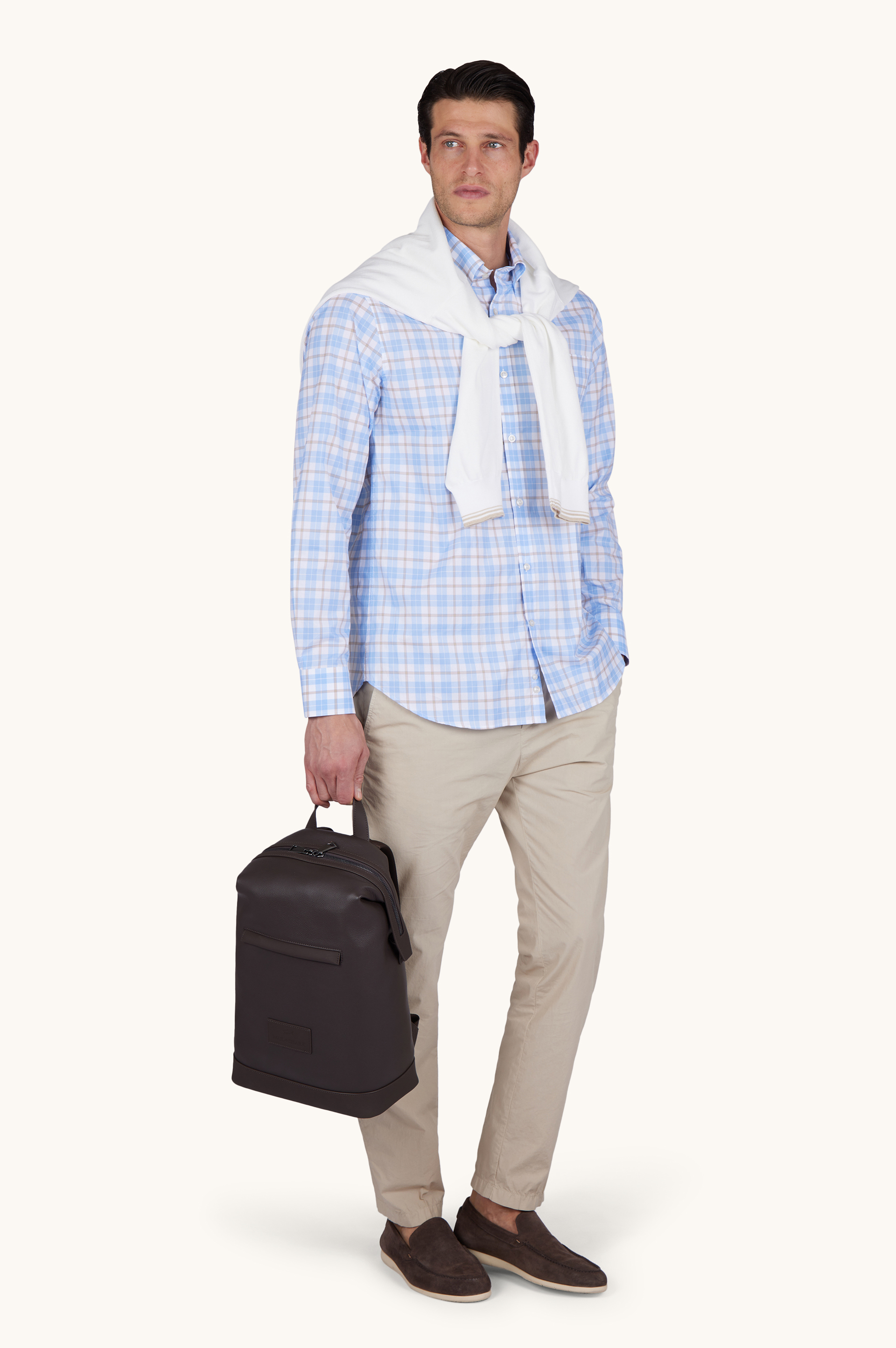 Camisa de algod&oacute;n Summer Breeze con estampado de cuadros image number 2