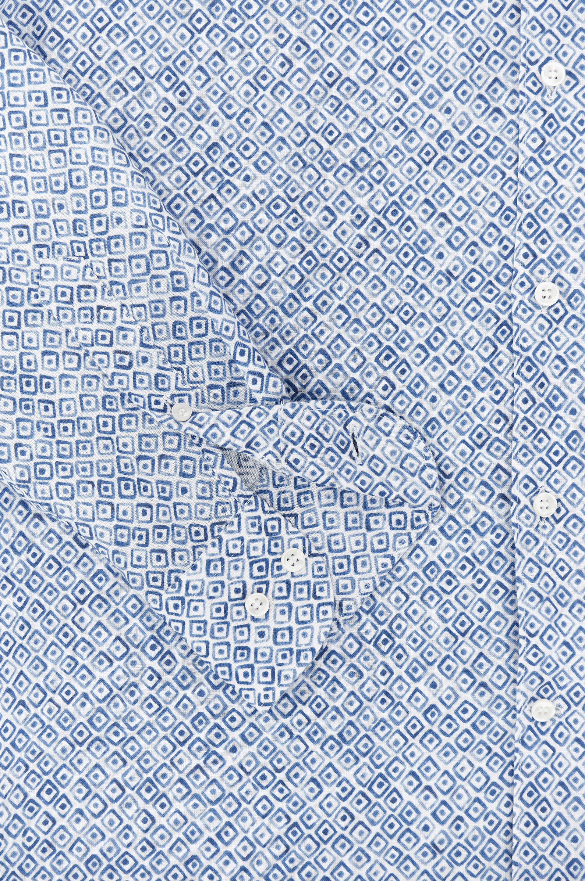 Linen shirt with Geometric Watercolor pattern image number 3