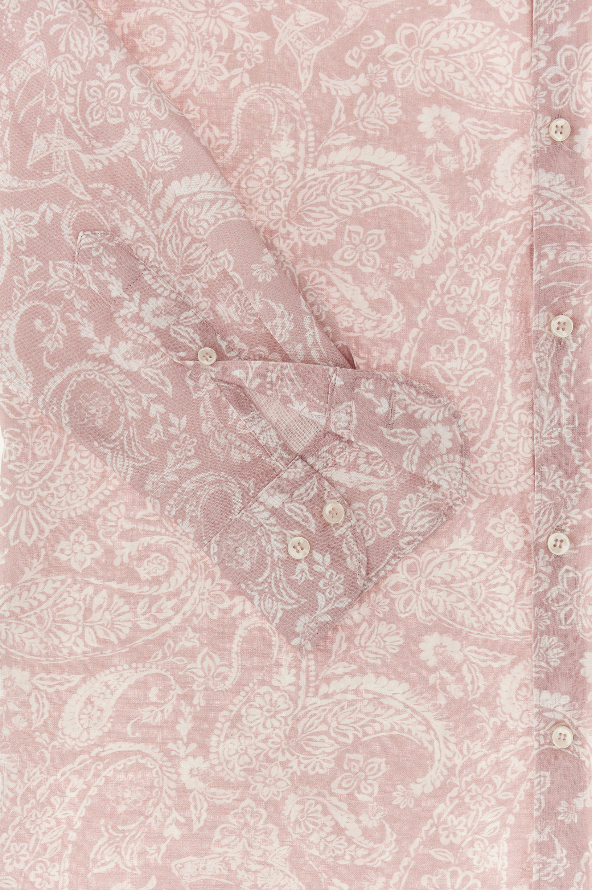 Linen shirt with Shark Paisley pattern image number 6