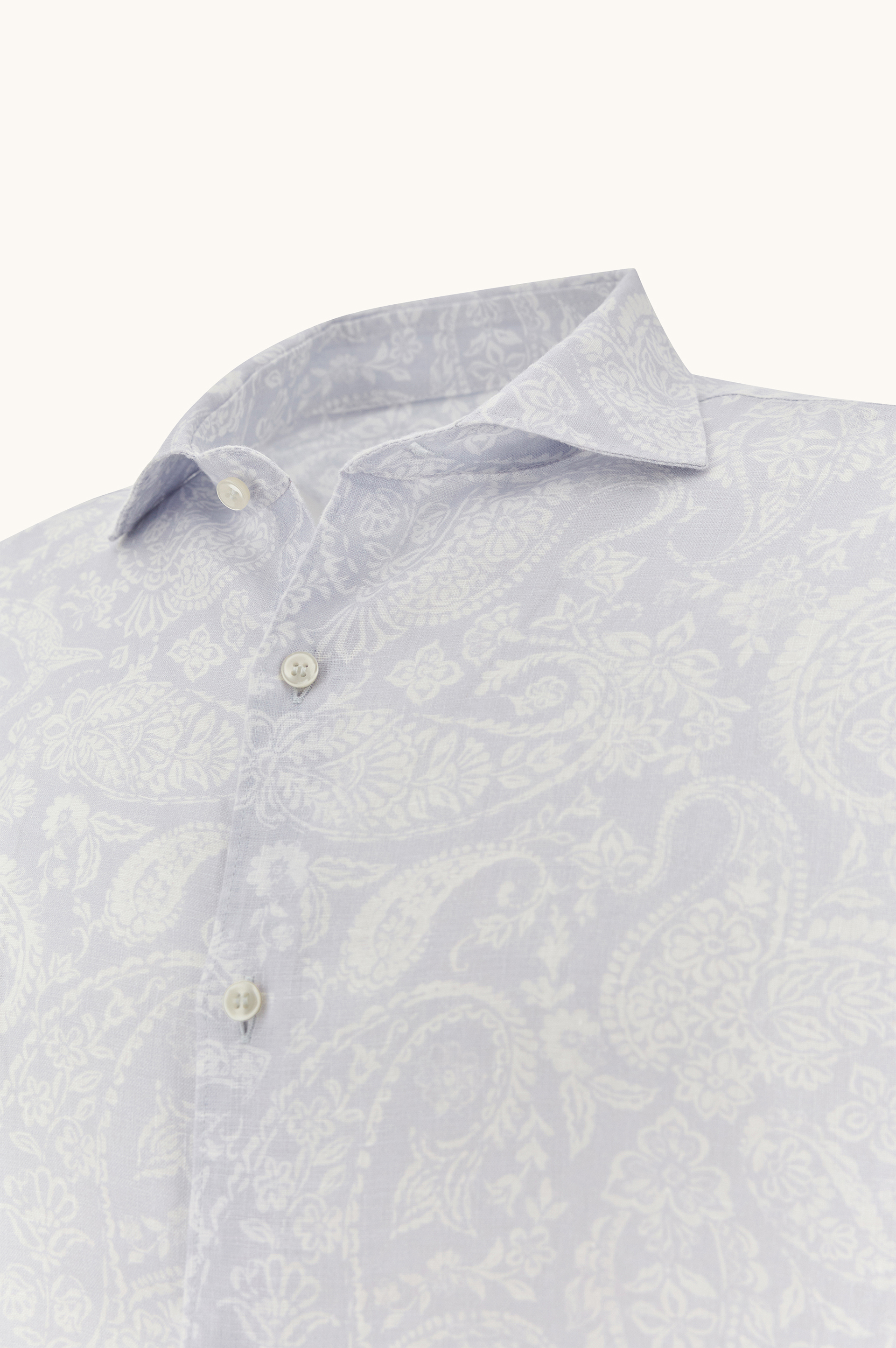 Leinenhemd mit Shark Paisley Muster image number 5