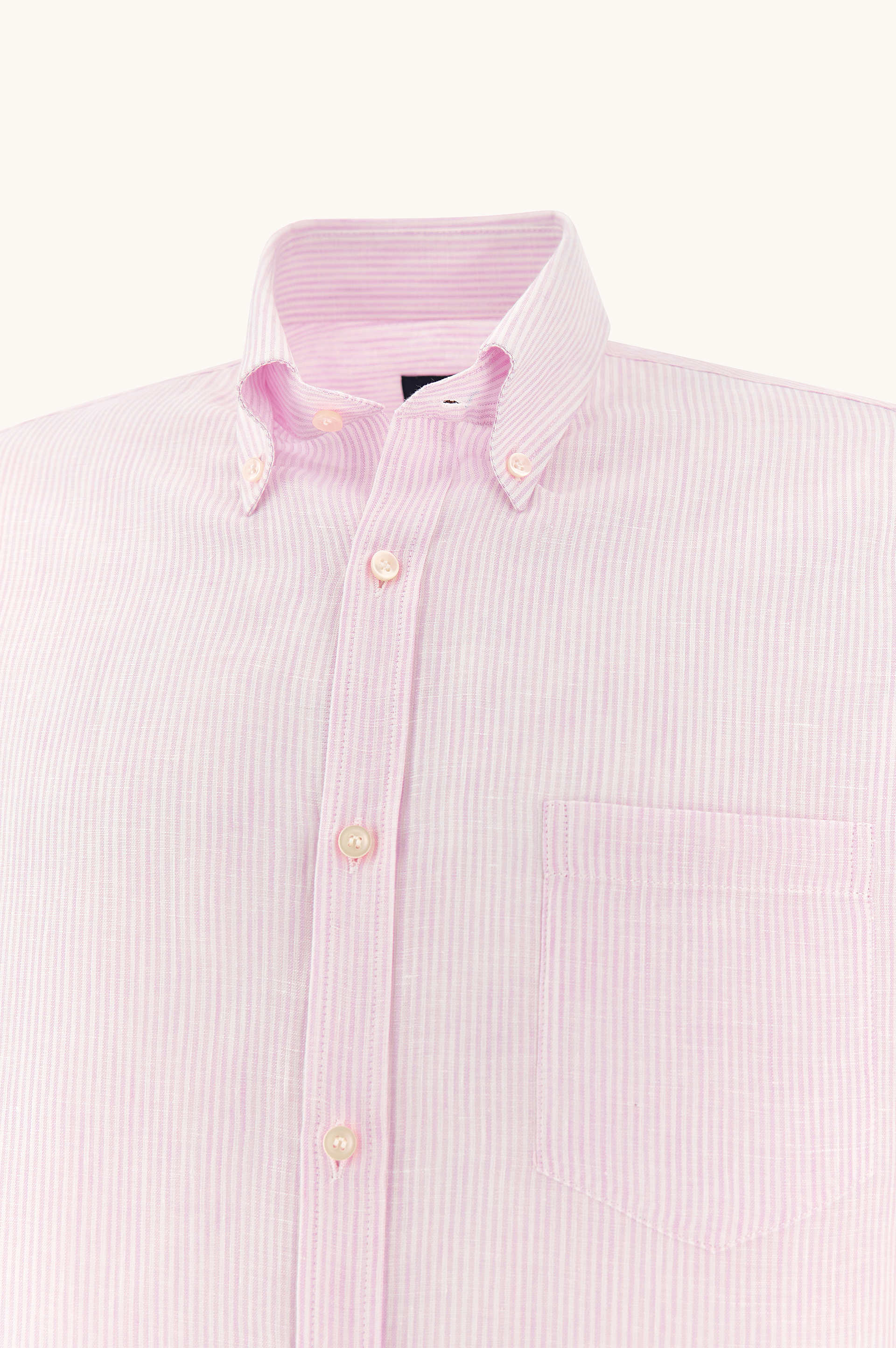 Soffio linen shirt with striped pattern image number 1