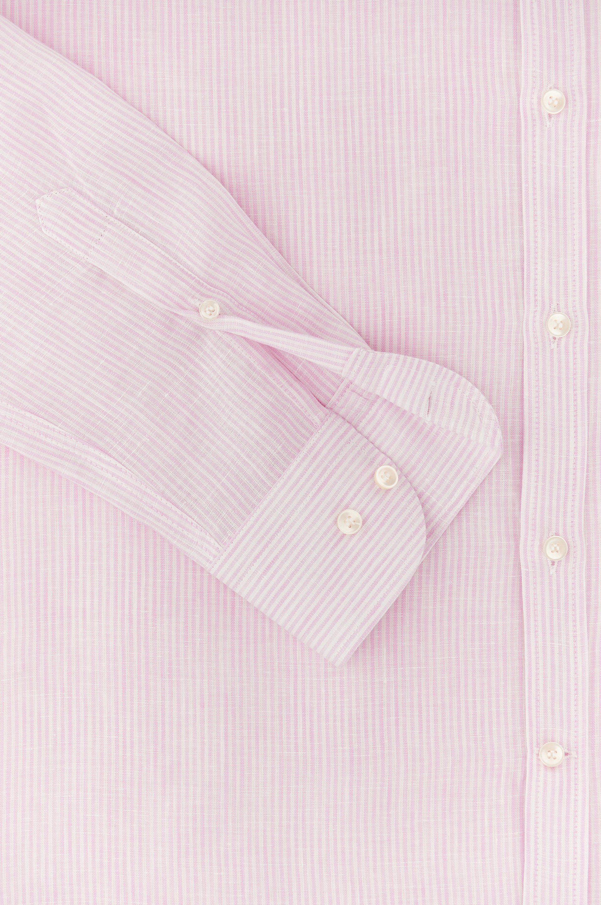 Soffio linen shirt with striped pattern image number 3