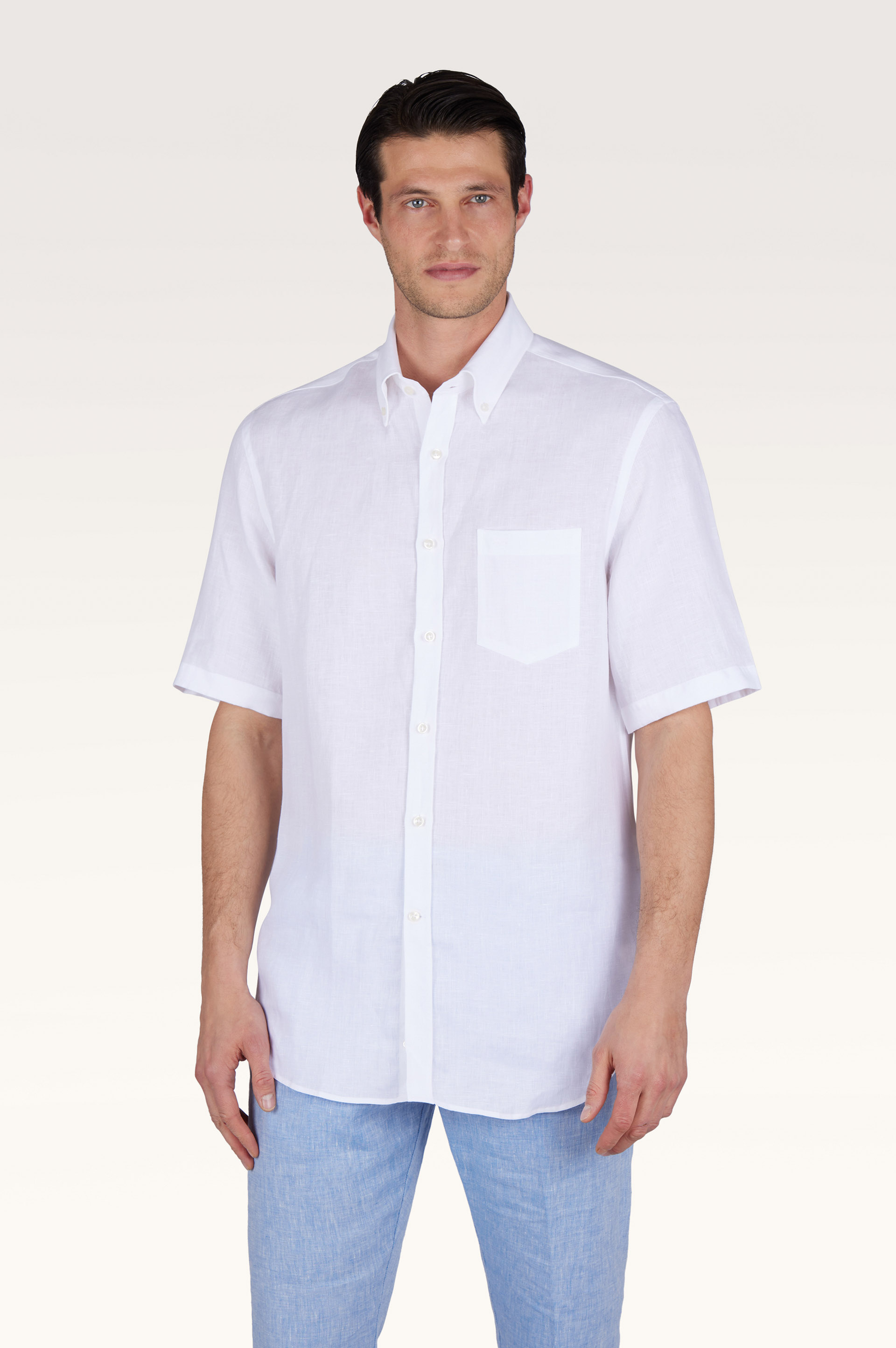 Soffio linen shirt with short sleeves image number 0