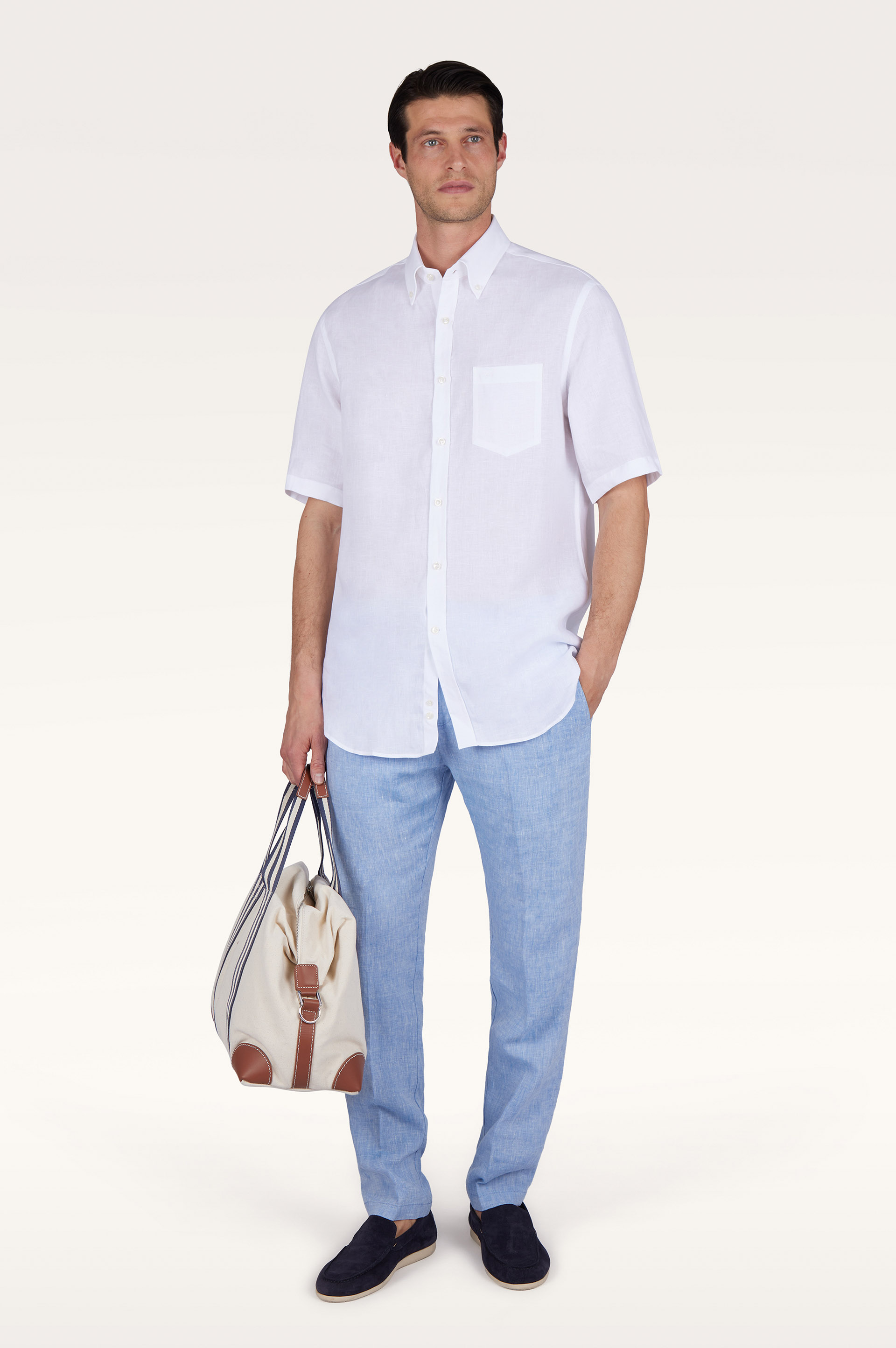 Soffio linen shirt with short sleeves image number 1