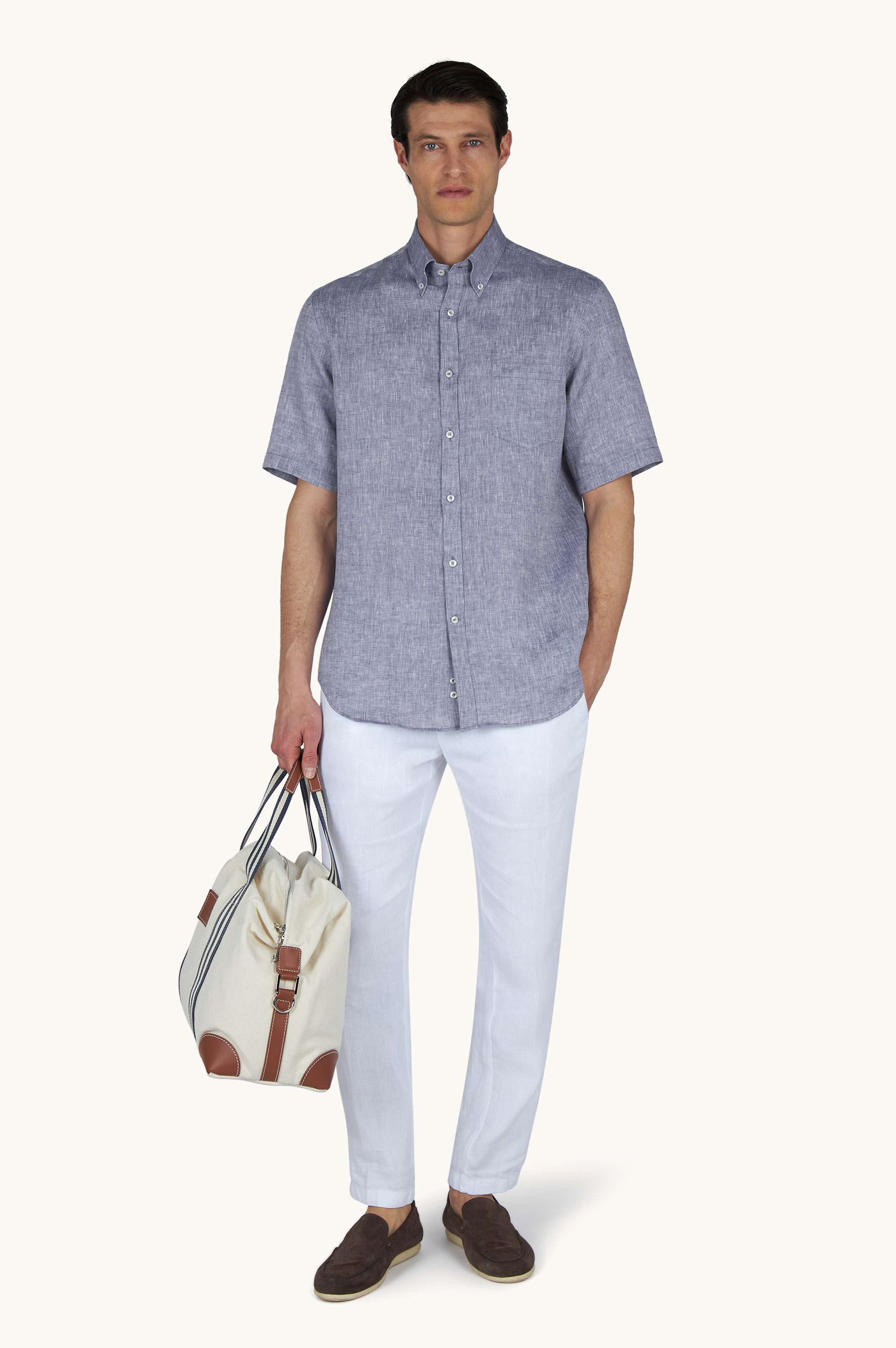 Soffio linen shirt with short sleeves image number 2