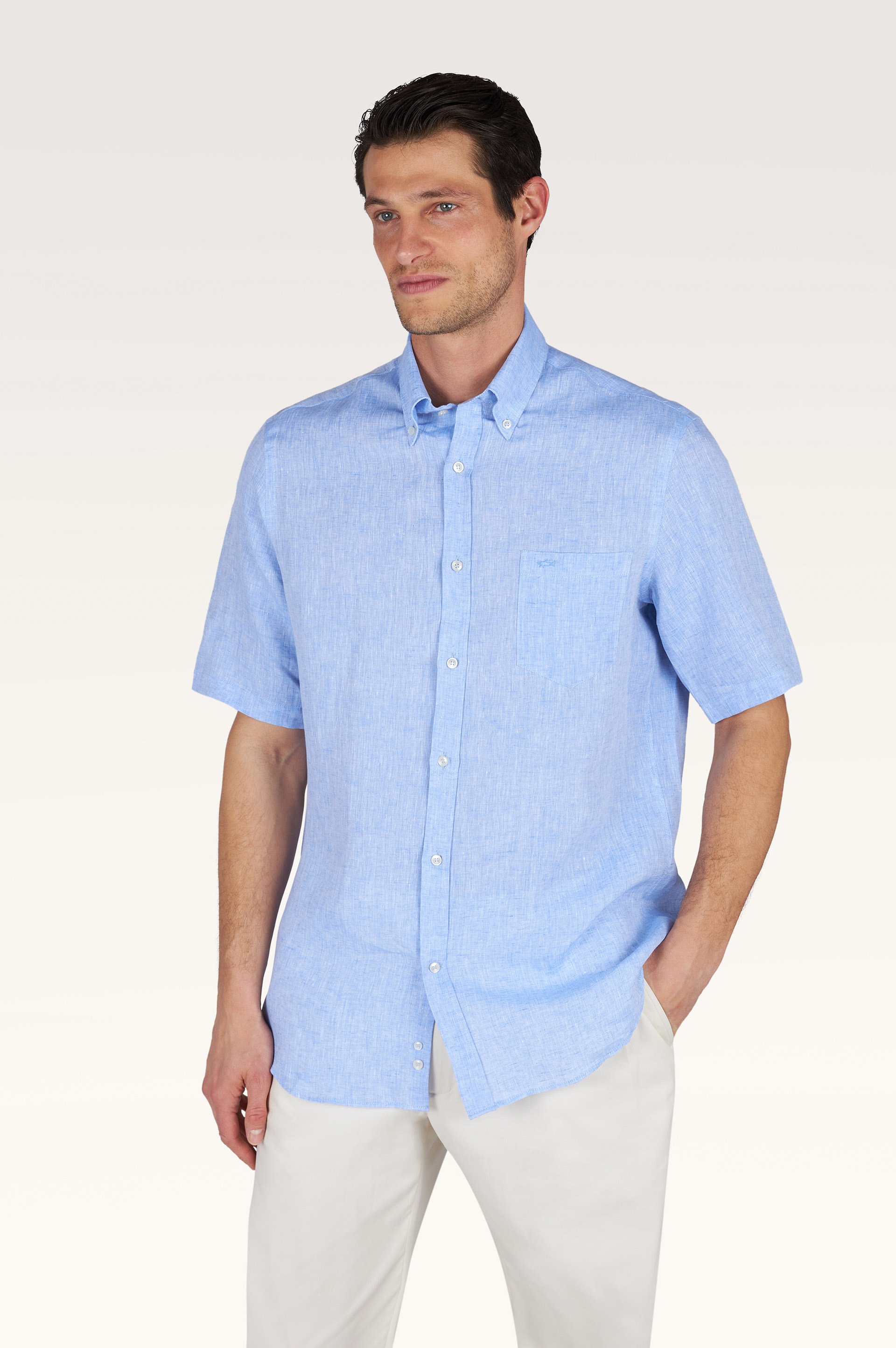 Soffio linen shirt with short sleeves image number 0