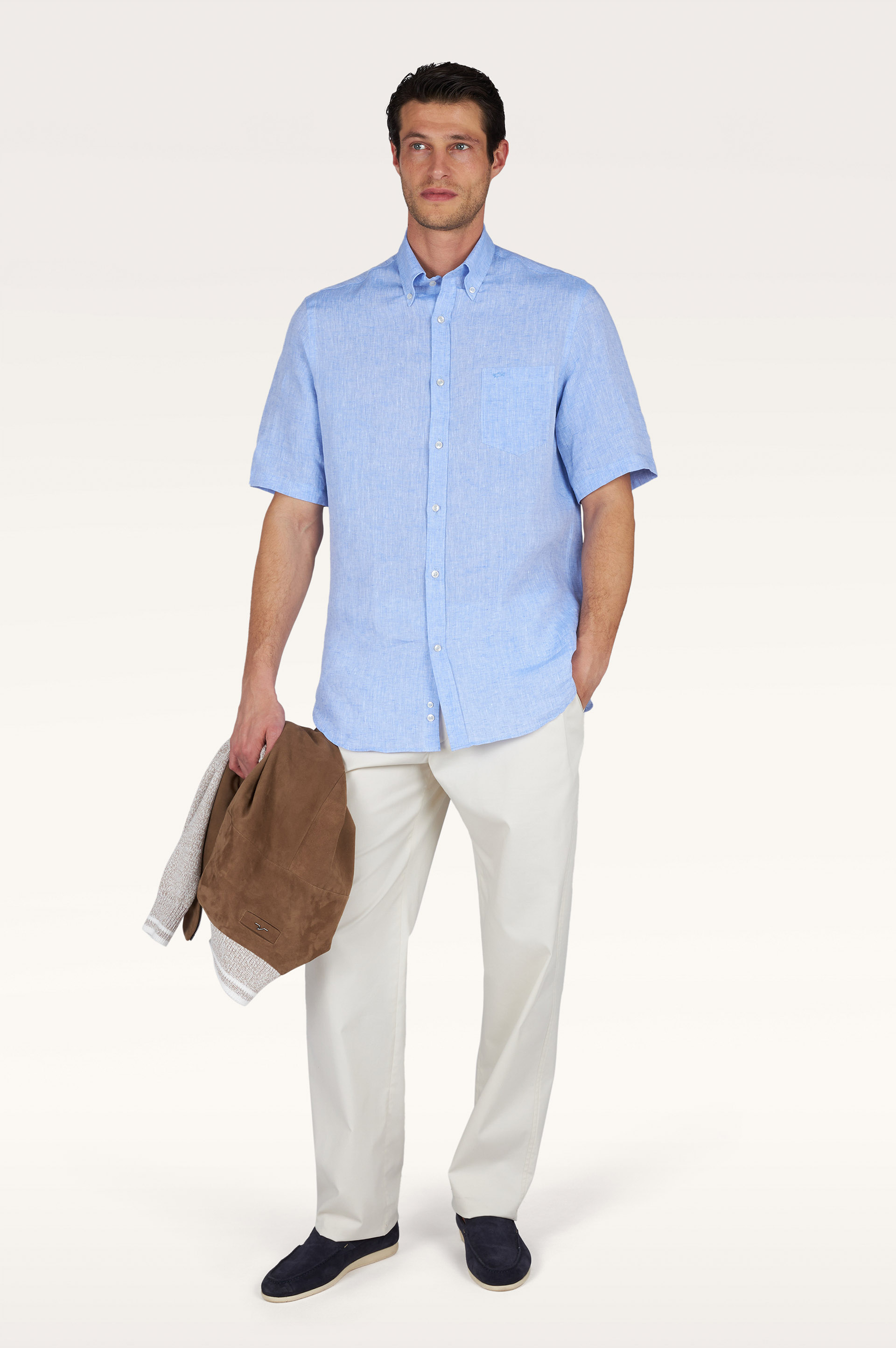 Soffio linen shirt with short sleeves image number 1